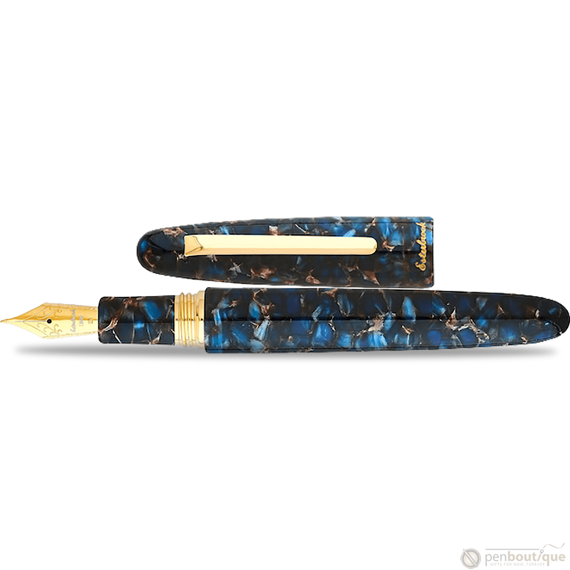 Esterbrook Estie OS Fountain Pen - Nouveau Bleu - Gold Trim - Pen Boutique Ltd