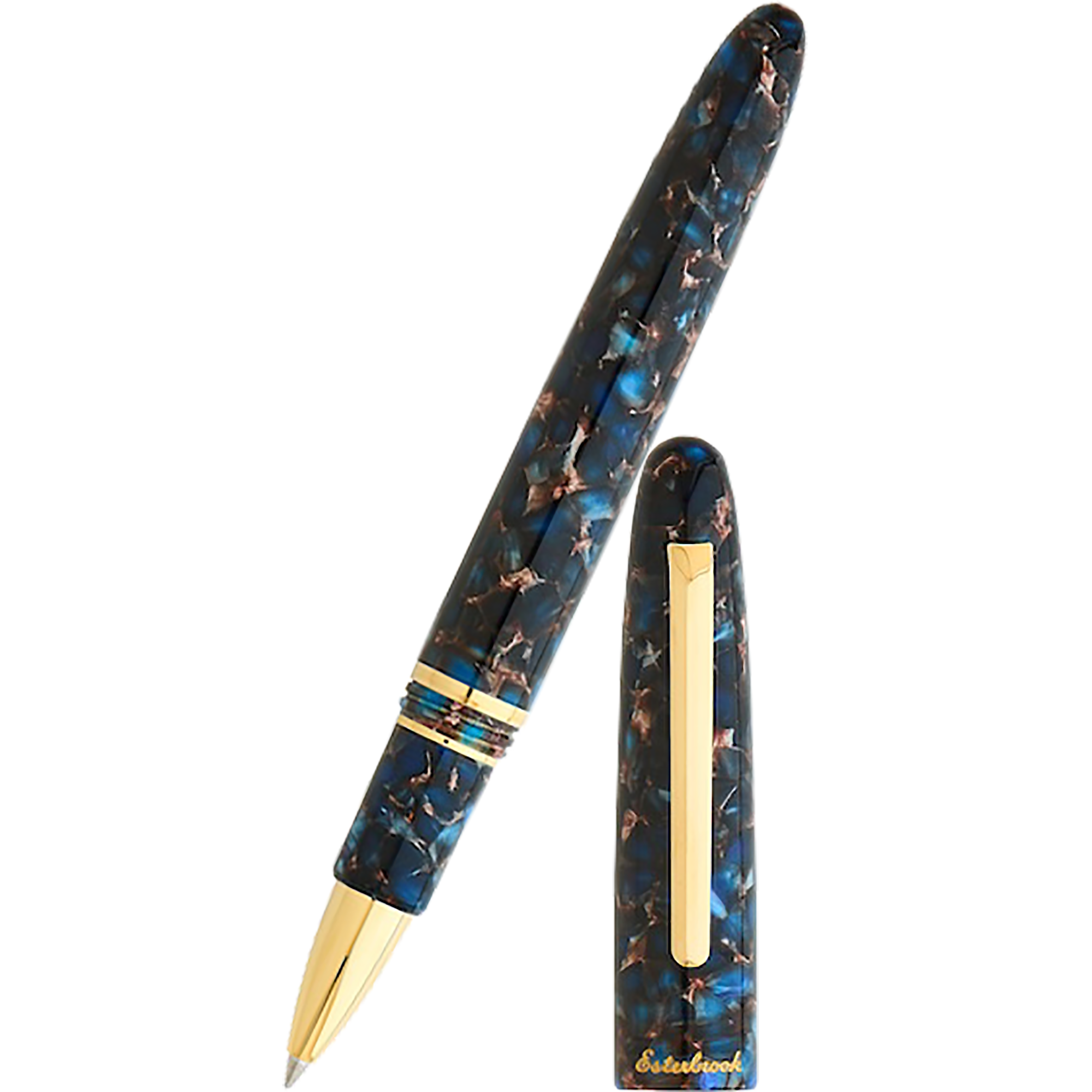 Esterbrook Estie Rollerball Pen - Nouveau Bleu - Gold Trim - Pen Boutique Ltd