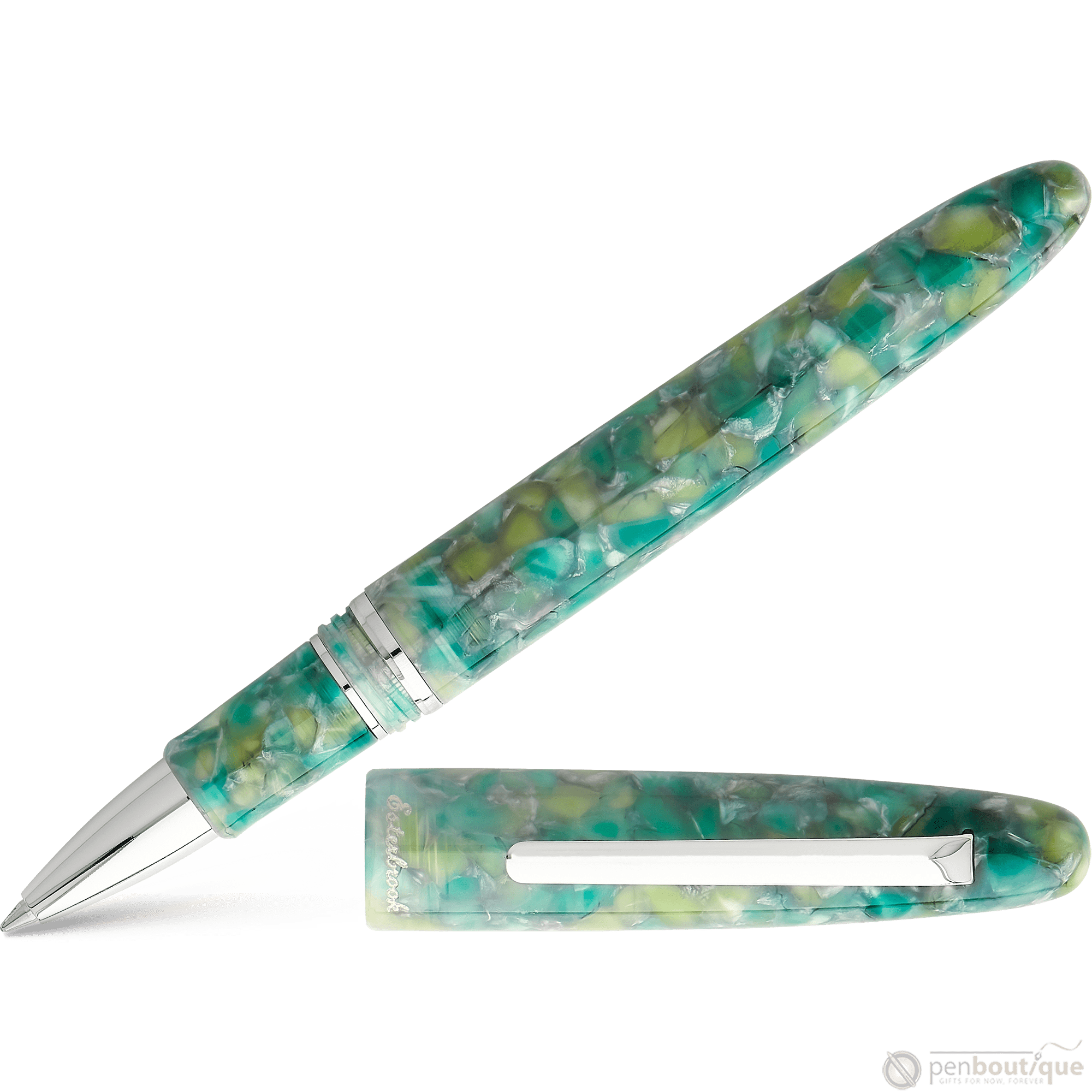 Esterbrook Estie Rollerball Pen - Sea Glass - Palladium Trim - Pen Boutique Ltd