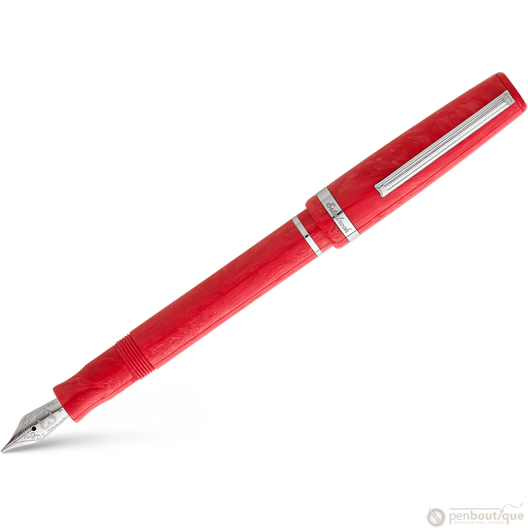 Esterbrook JR Fountain Pen - Carmine Red - Palladium Trim - Pocket - Pen Boutique Ltd