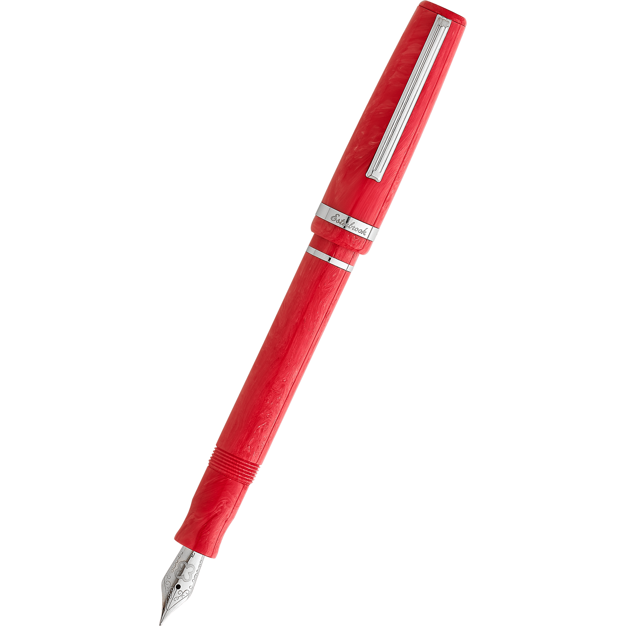 Esterbrook JR Fountain Pen - Carmine Red - Palladium Trim - Pocket - Pen Boutique Ltd