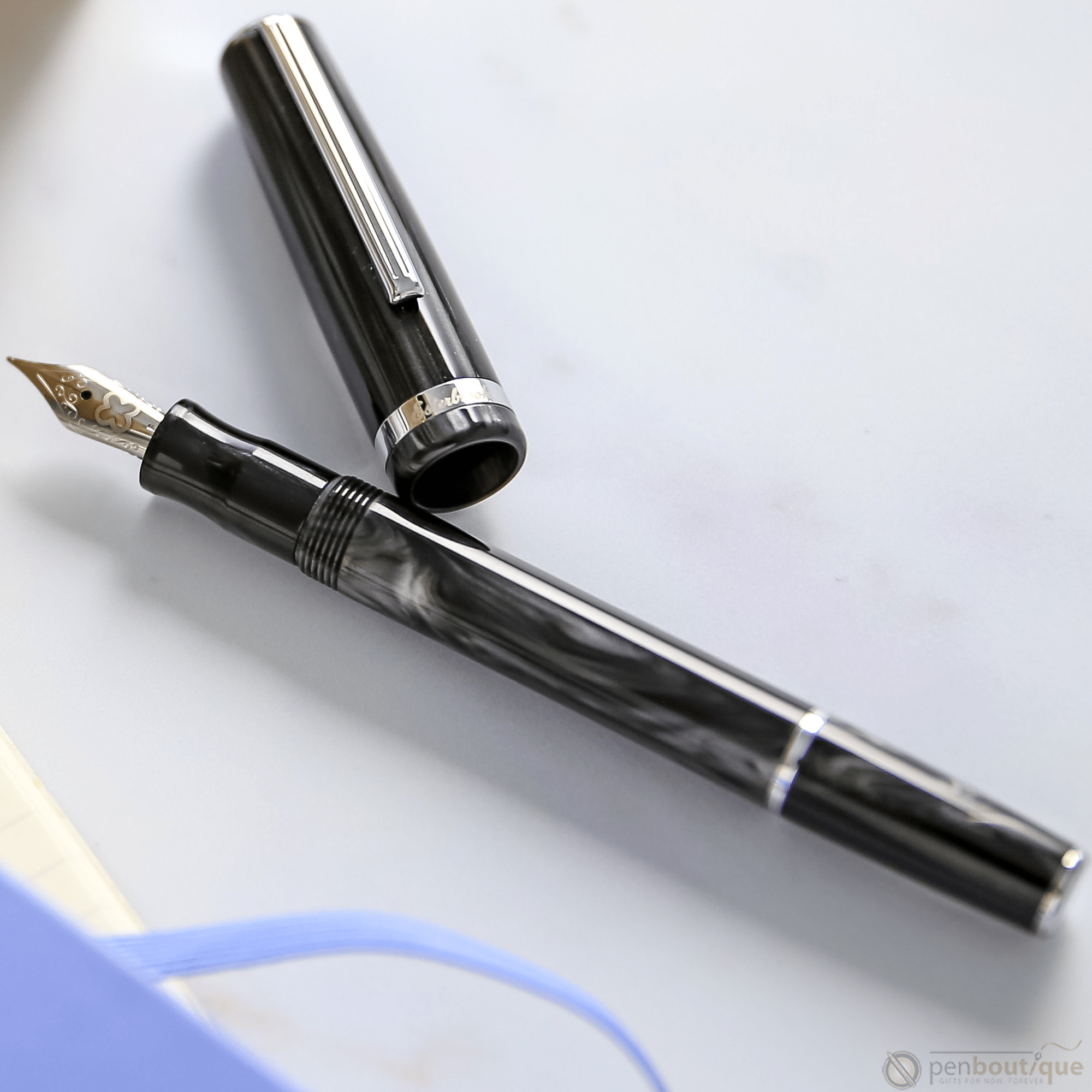 Esterbrook JR Fountain Pen - Tuxedo Black - Palladium Trim - Pocket - Pen Boutique Ltd