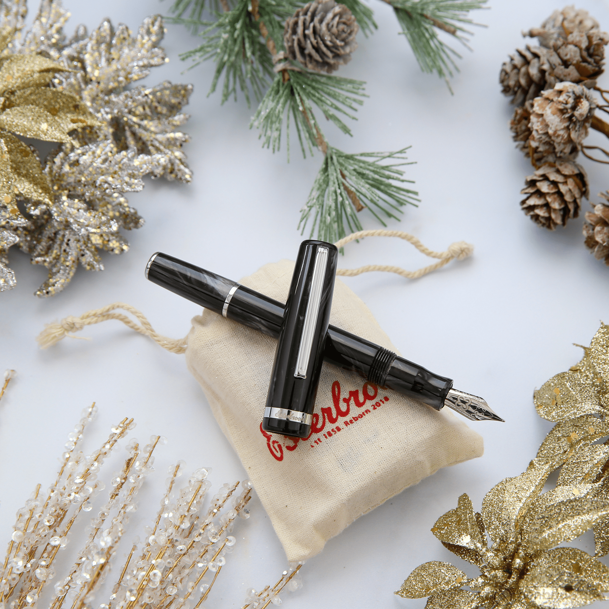 Esterbrook JR Fountain Pen - Tuxedo Black - Palladium Trim - Pocket - Pen Boutique Ltd