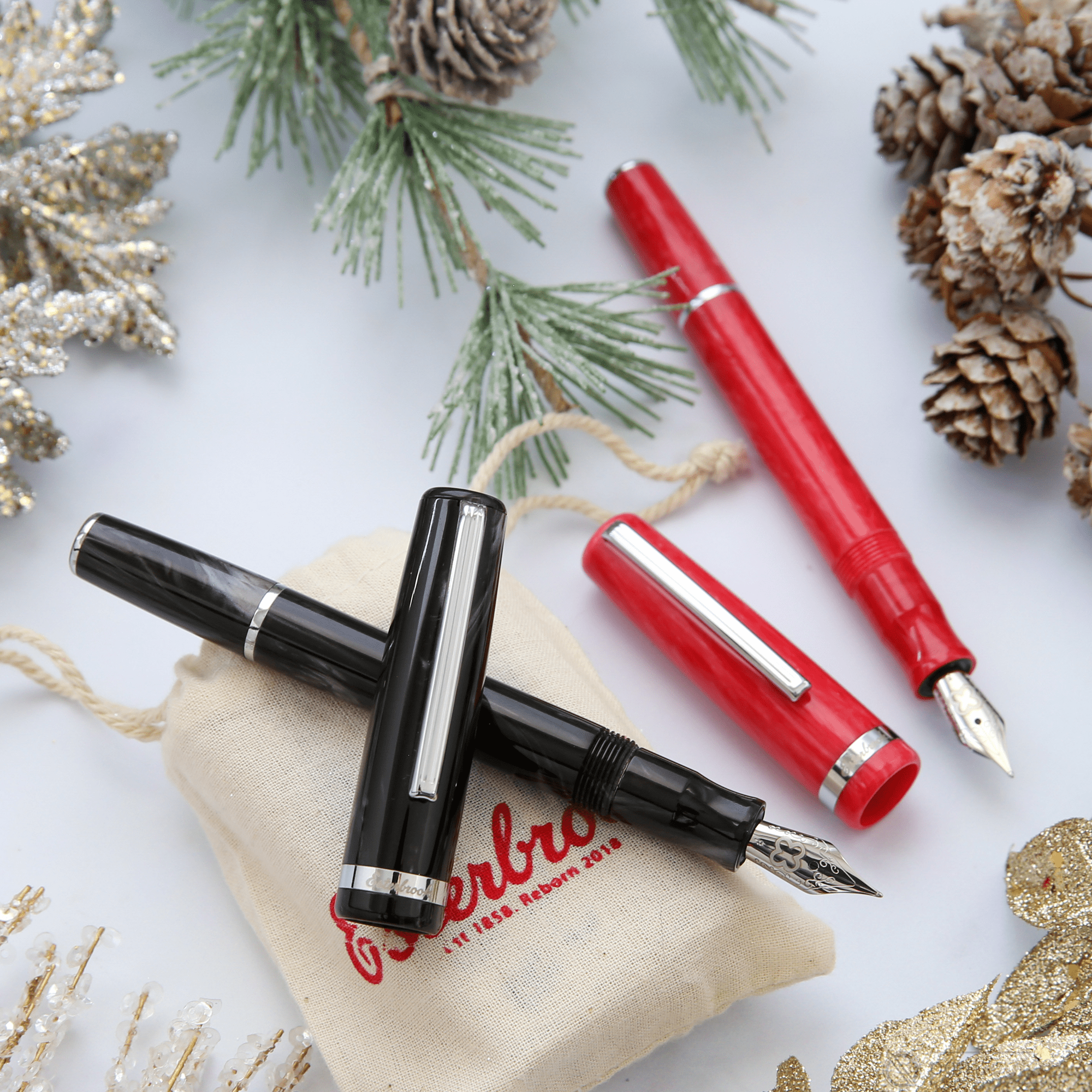 Esterbrook JR Fountain Pen - Tuxedo Black - Palladium Trim - Pocket - Pen Boutique Ltd