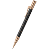 Graf von Faber-Castell Classic Anello Mechanical Pencil - Black with Rose Gold Trim - Pen Boutique Ltd