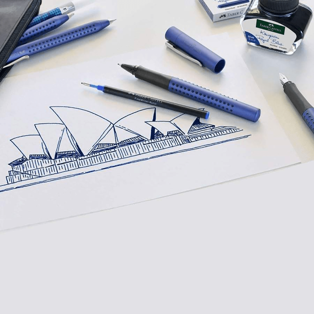 Faber-Castell Grip 2011 Finewriter - Blue - Pen Boutique Ltd