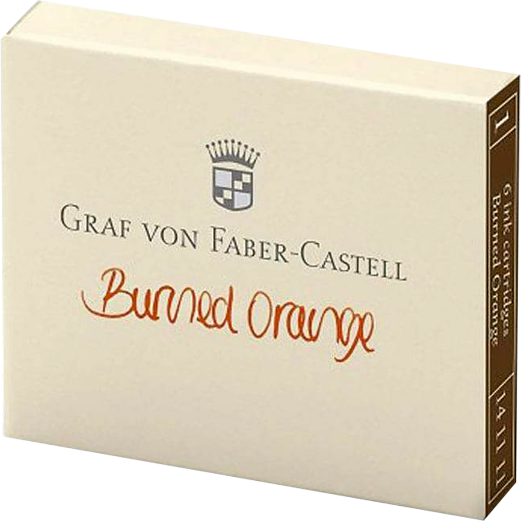 Graf Von Faber-Castell Burned Orange Ink Cartridges /Bx 6-Pen Boutique Ltd