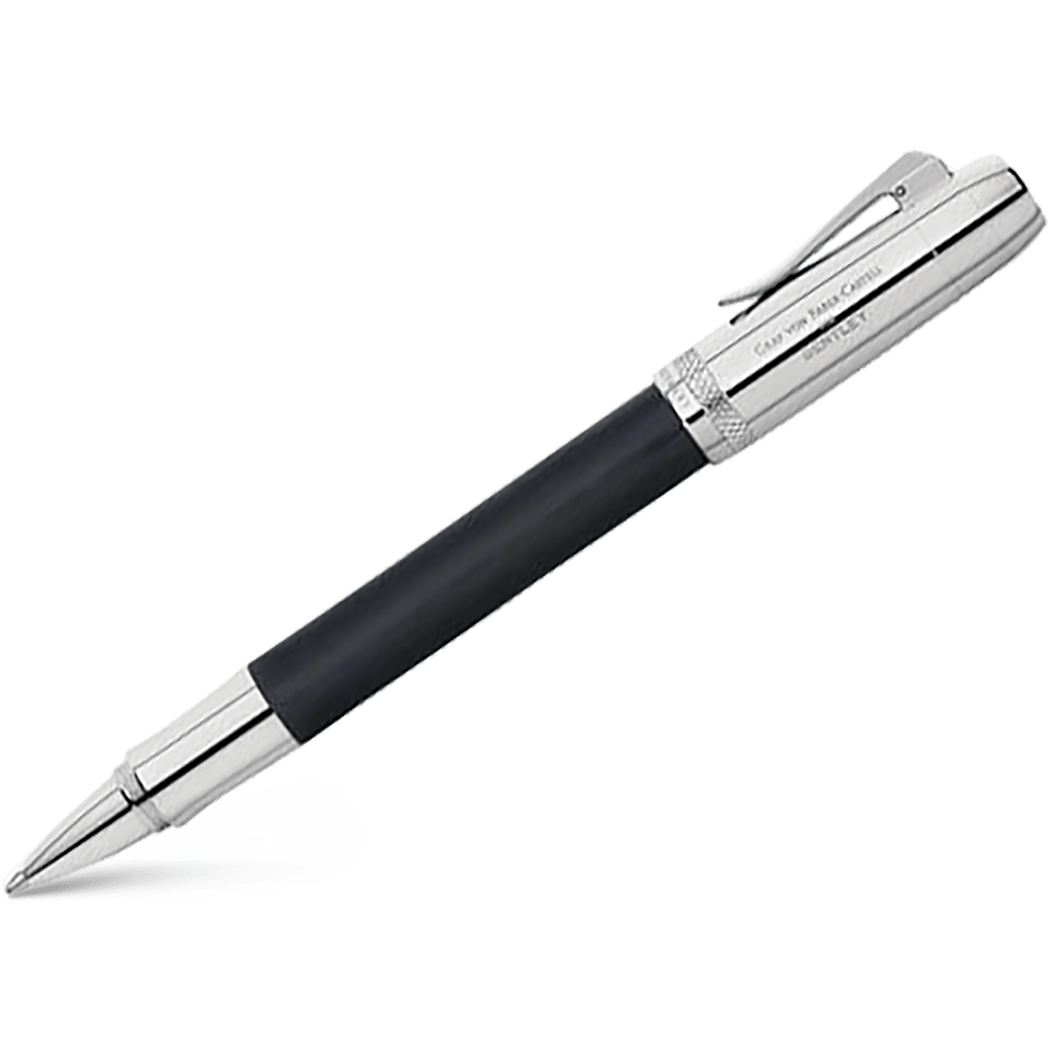 Graf von Faber-Castell Bentley II Rollerball Pen - Sable Black Ebony Wood - Pen Boutique Ltd