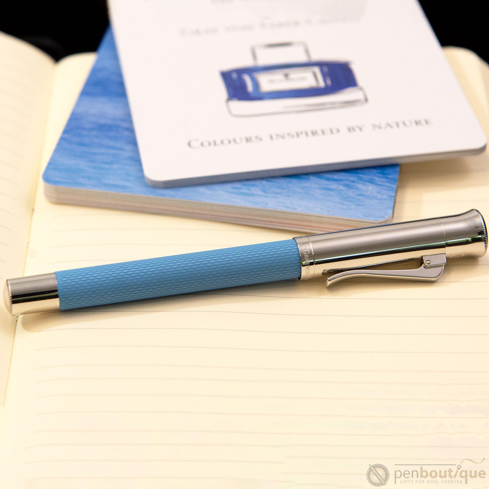 Graf Von Faber-Castell Guilloche Fountain Pen - Gulf Blue-Pen Boutique Ltd