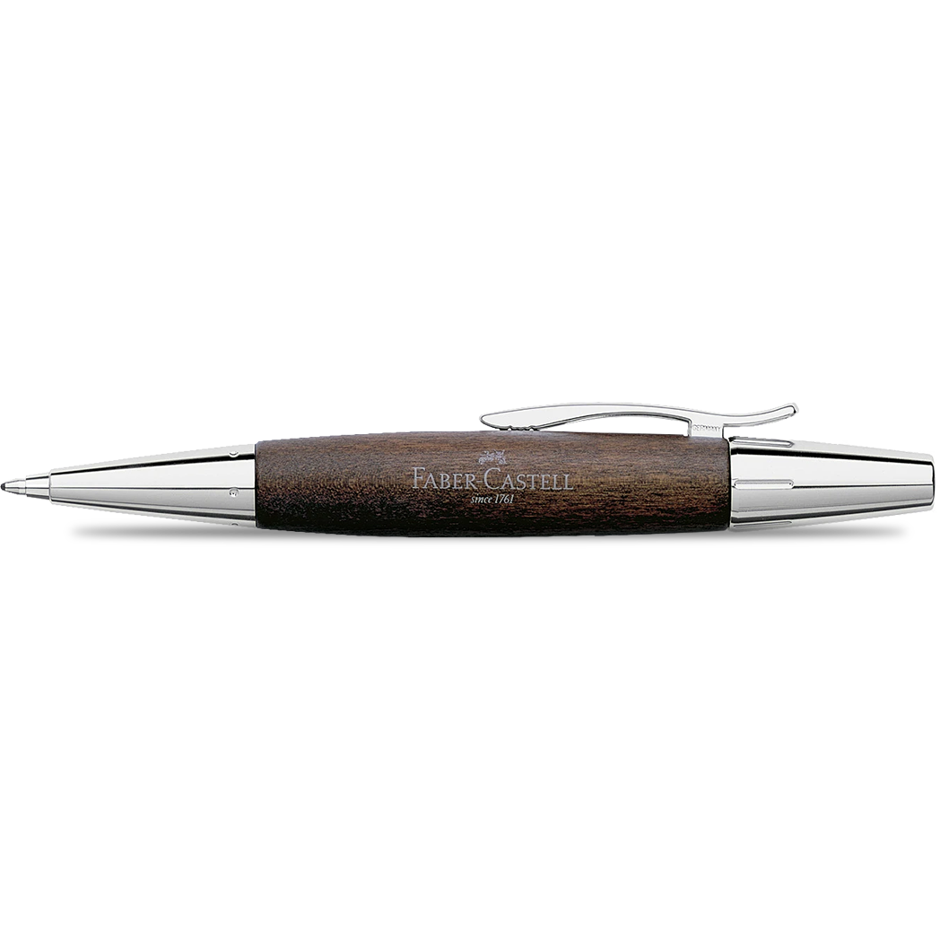 Faber-Castell Design E-Motion Dark Brown with Chrome Ballpoint Pen-Pen Boutique Ltd