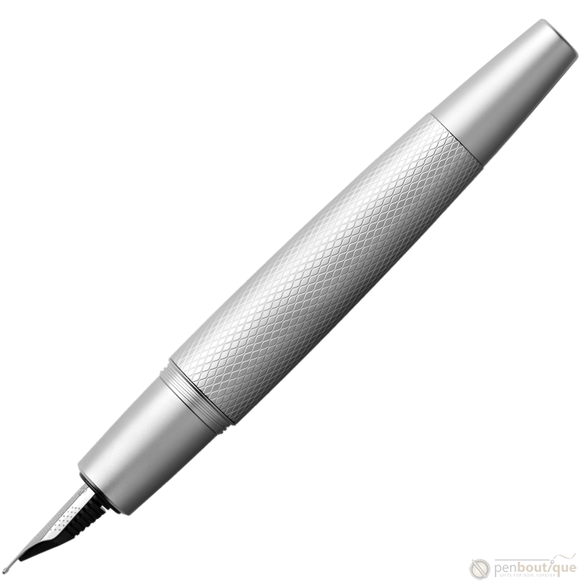 Faber-Castell Design E-Motion Fountain Pen - Pure Silver - Pen Boutique Ltd