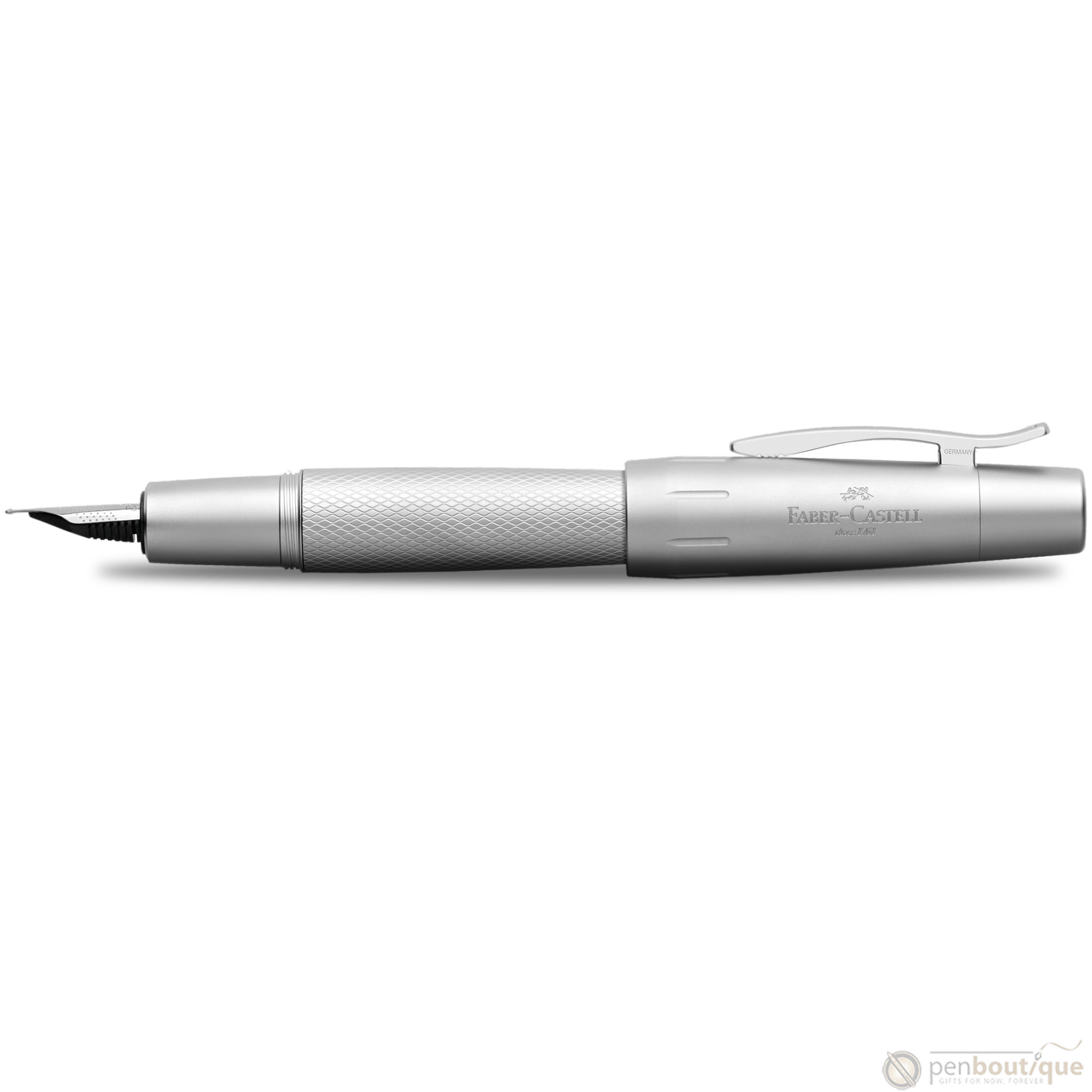 Faber-Castell Design E-Motion Fountain Pen - Pure Silver - Pen Boutique Ltd