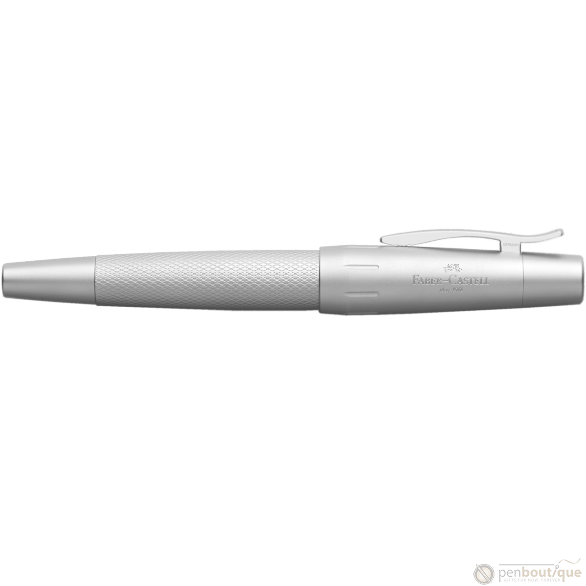 Faber-Castell Design E-Motion Fountain Pen - Pure Silver - Pen Boutique Ltd