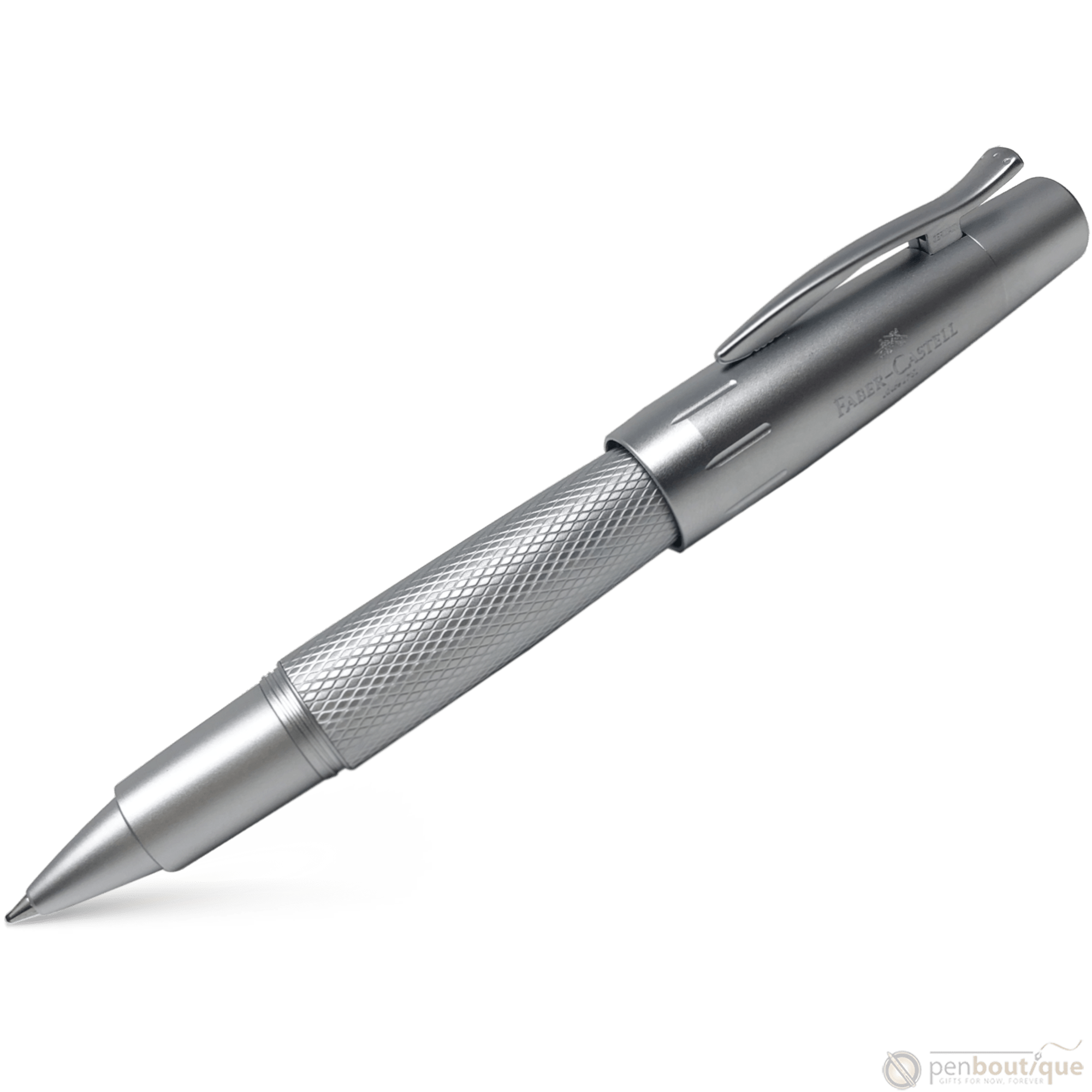 Faber-Castell Design E-Motion Rollerball Pen - Pure Silver - Pen Boutique Ltd