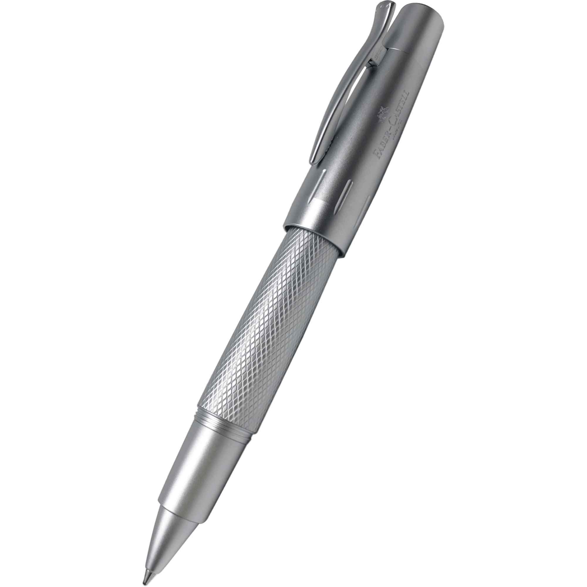Faber-Castell Design E-Motion Rollerball Pen - Pure Silver - Pen Boutique Ltd