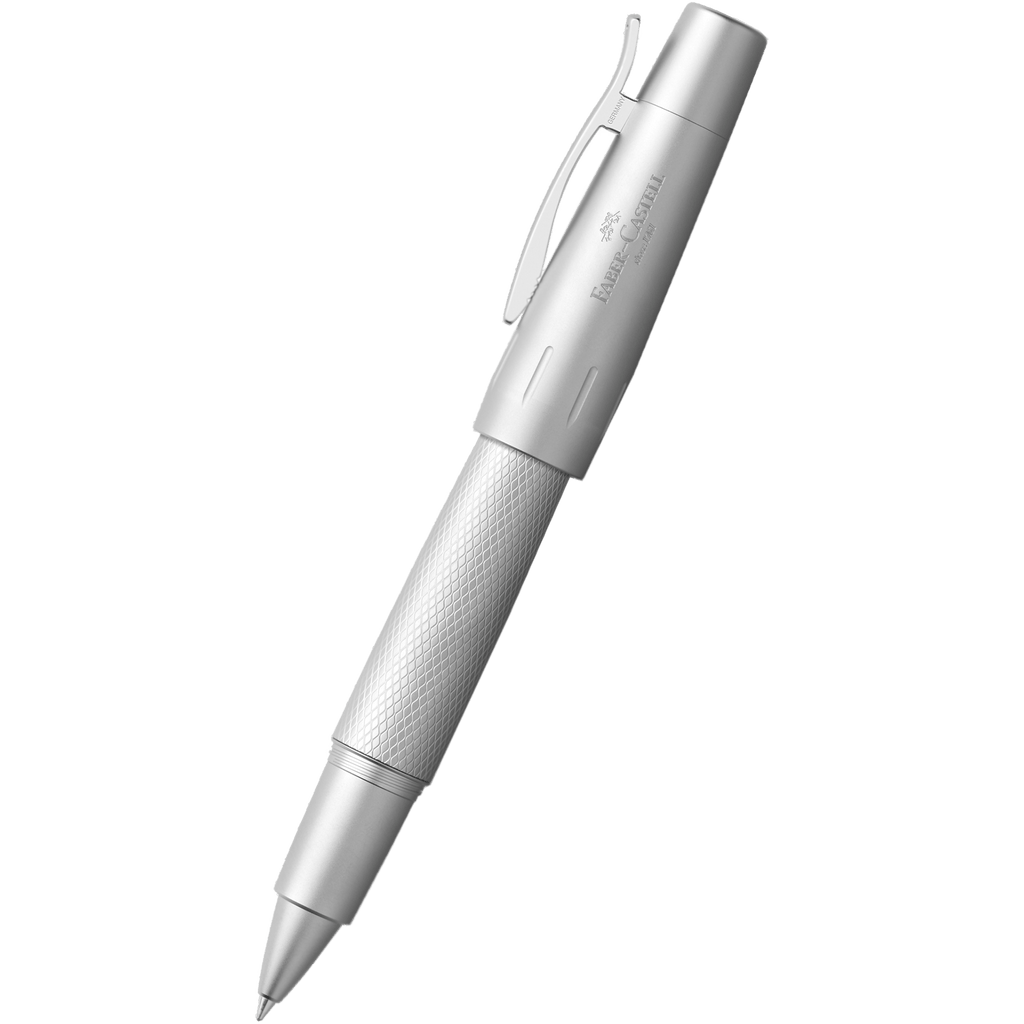 Faber-Castell Design E-Motion Rollerball Pen - Pure Silver - Pen Boutique Ltd