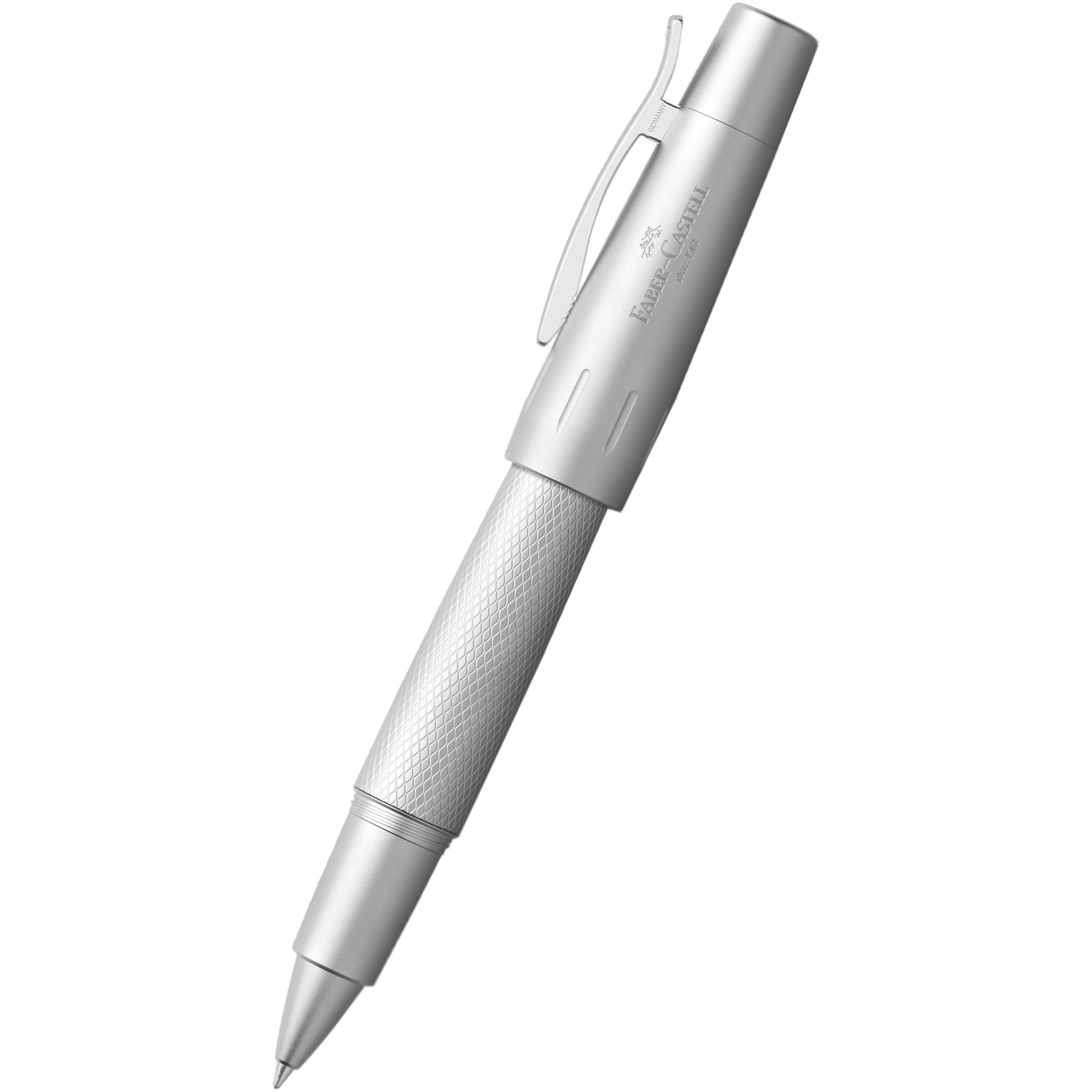 Faber-Castell Design E-Motion Rollerball Pen - Pure Silver - Pen Boutique Ltd