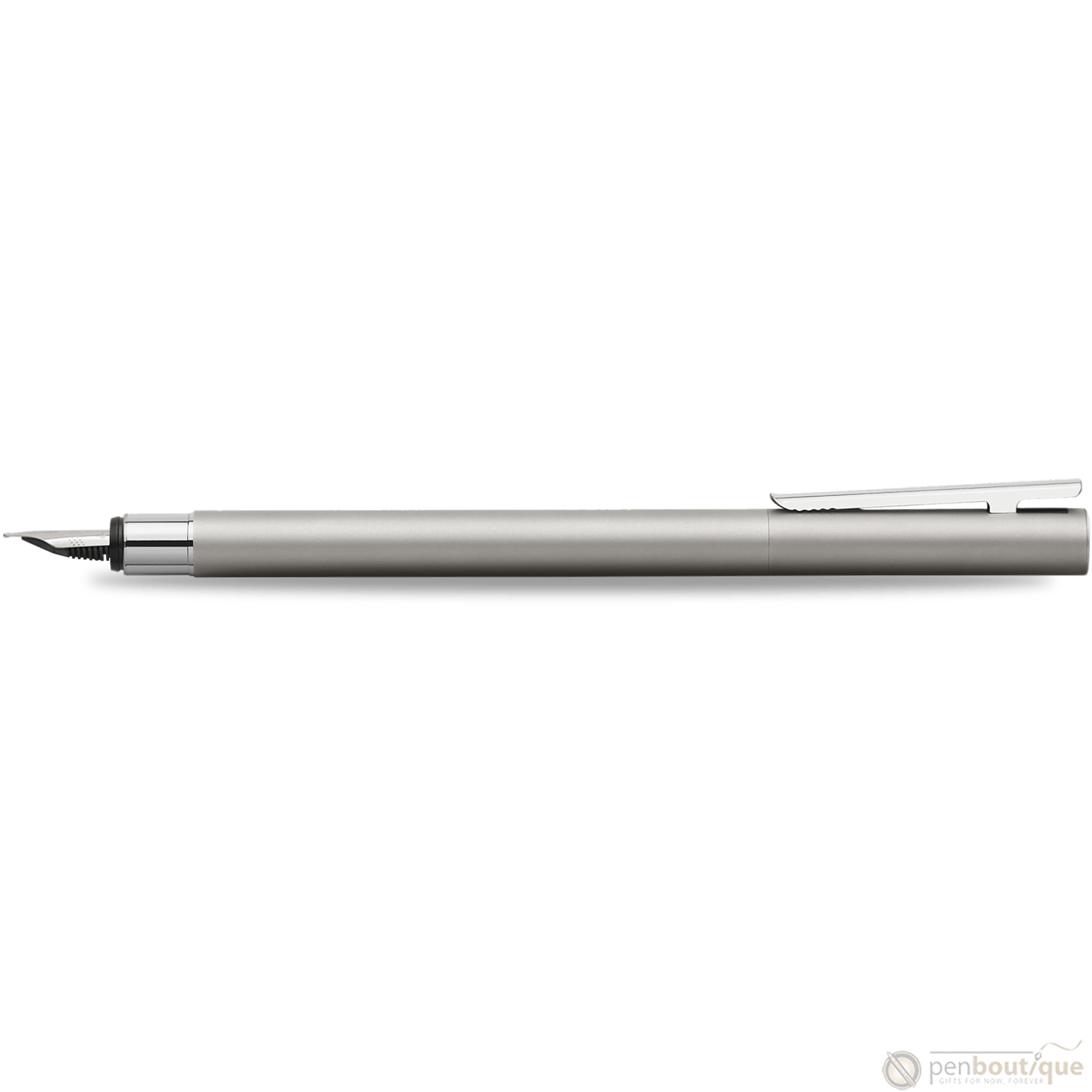Faber-Castell NEO Slim Fountain Pen - Matte Stainless Steel - Pen Boutique Ltd