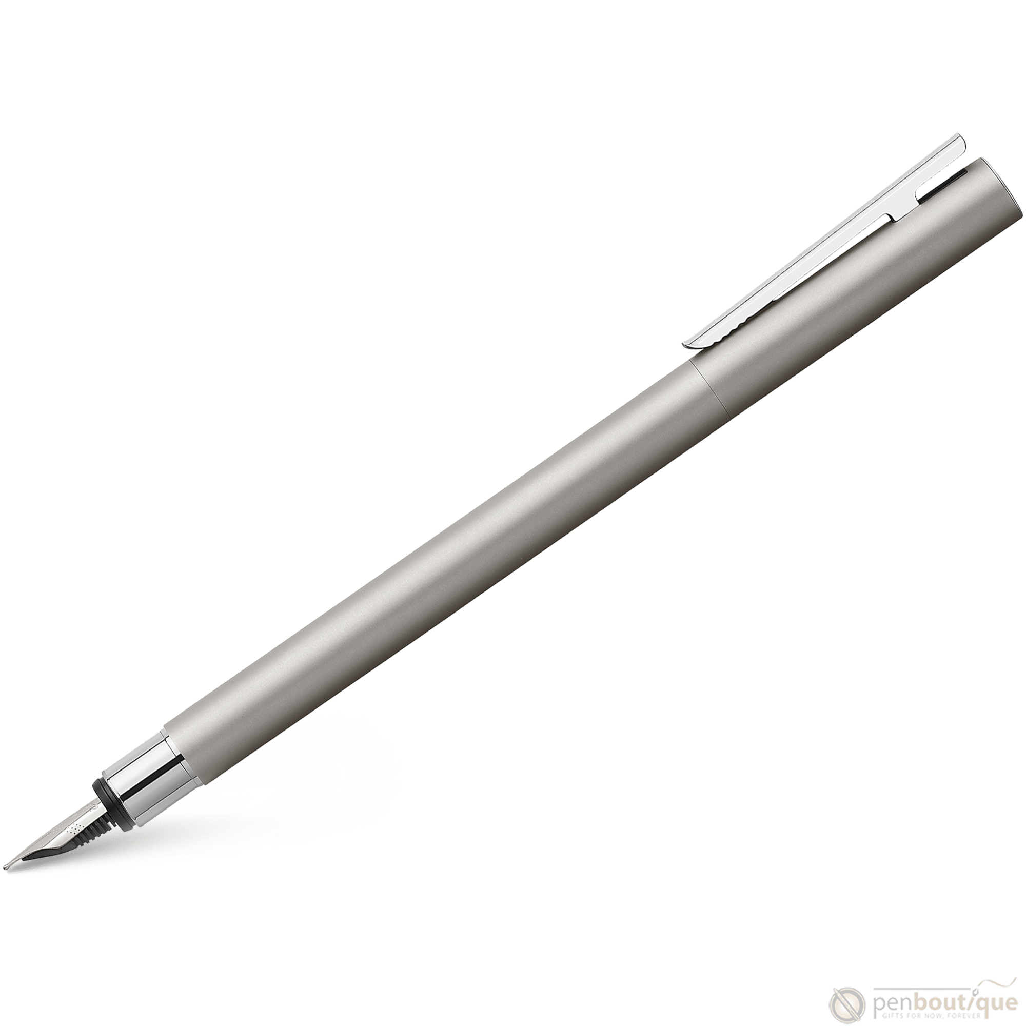 Faber-Castell NEO Slim Fountain Pen - Matte Stainless Steel - Pen Boutique Ltd