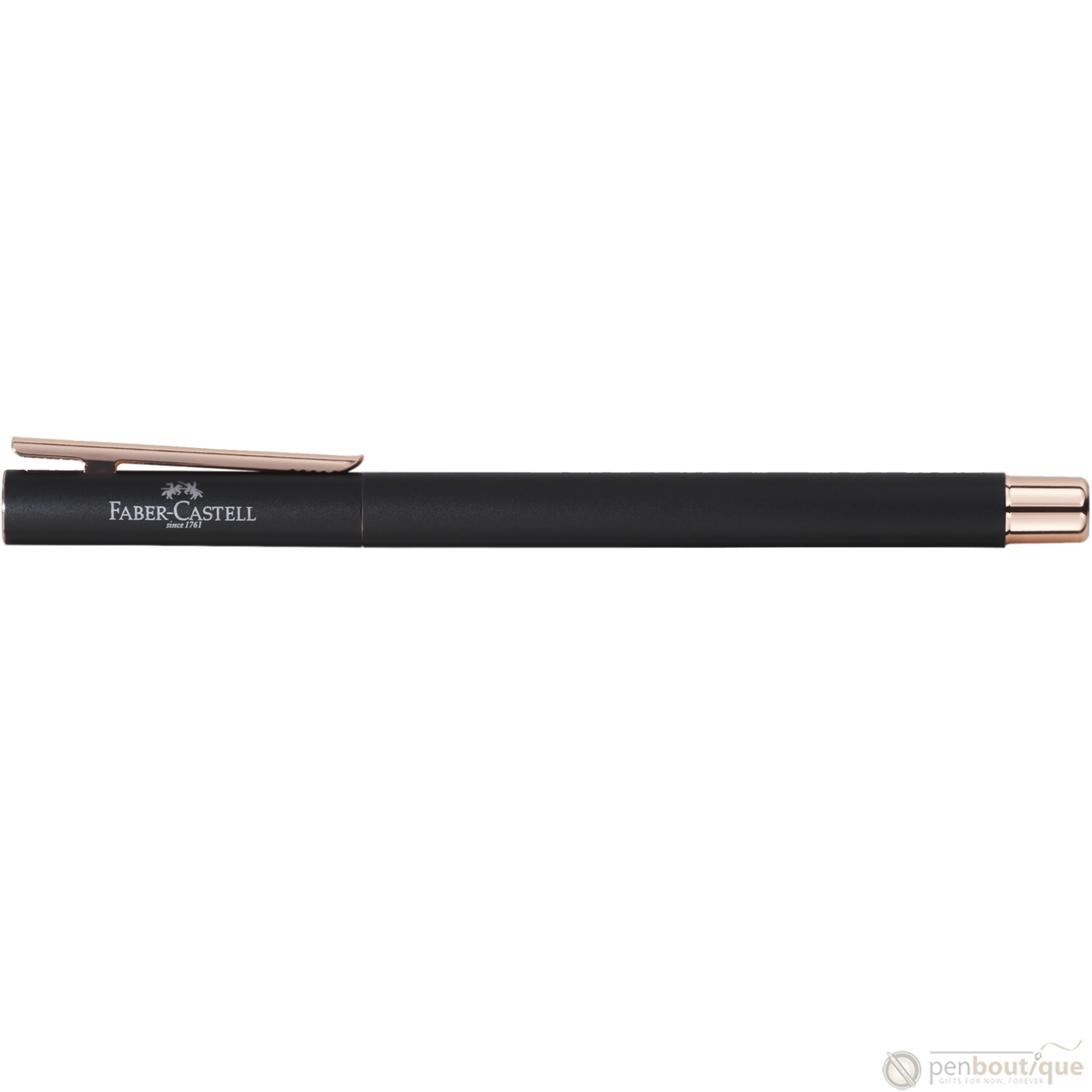 Faber-Castell NEO Slim Fountain Pen - Black Matte w/ Rose Gold - Pen Boutique Ltd