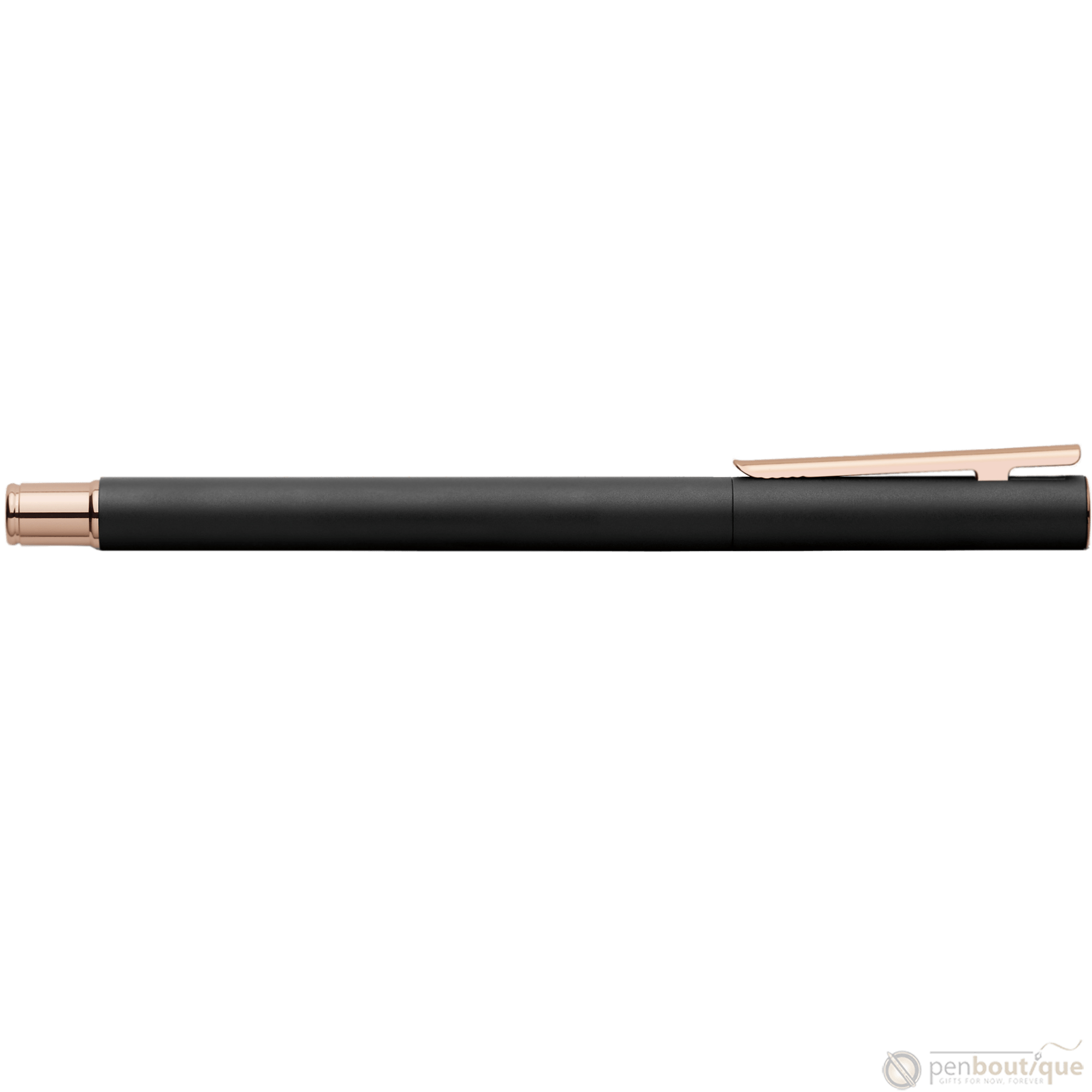 Faber-Castell NEO Slim Fountain Pen - Black Matte w/ Rose Gold - Pen Boutique Ltd