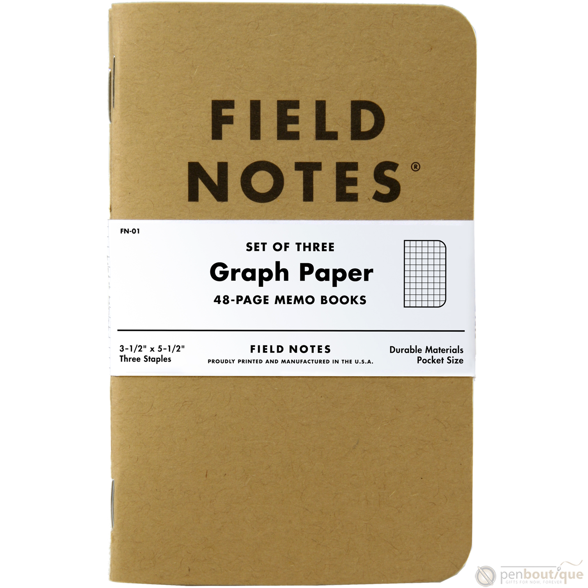Field Notes Brand Original Graph 3-pack 3½" × 5½"-Pen Boutique Ltd