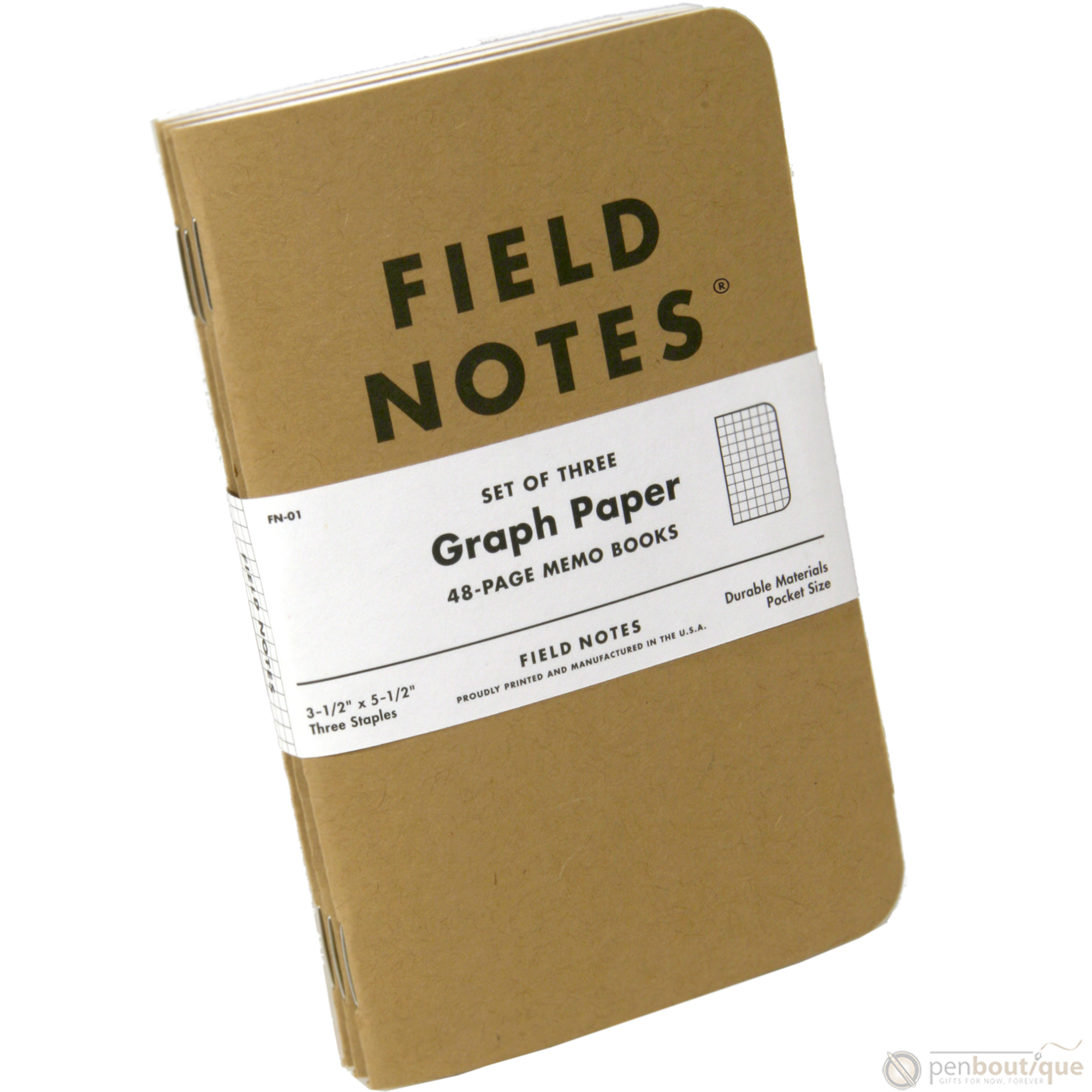 Field Notes Brand Original Graph 3-pack 3½" × 5½"-Pen Boutique Ltd