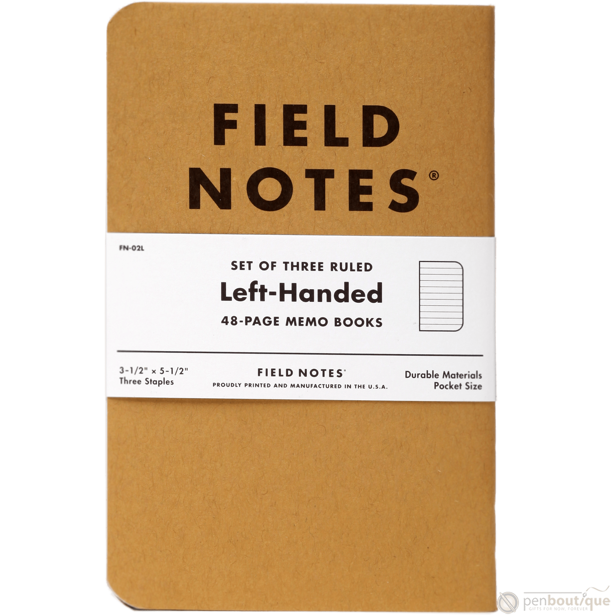 Field Notes Brand Original Ruled Lefthand 3-pack 3½" × 5½" - Pen Boutique Ltd