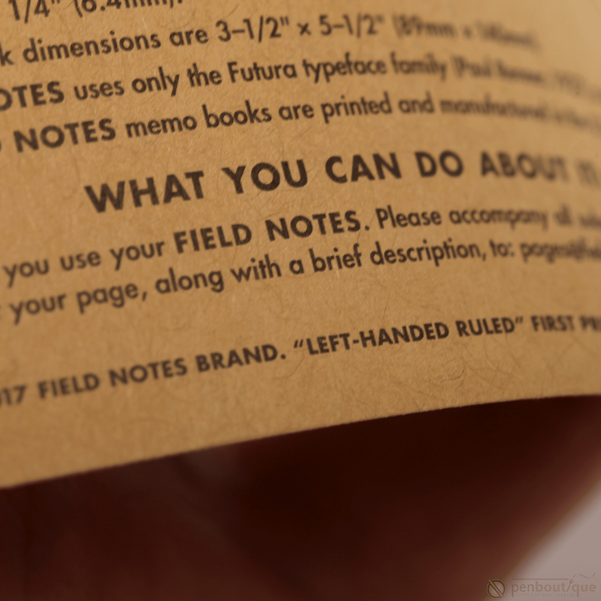 Field Notes Brand Original Ruled Lefthand 3-pack 3½" × 5½" - Pen Boutique Ltd
