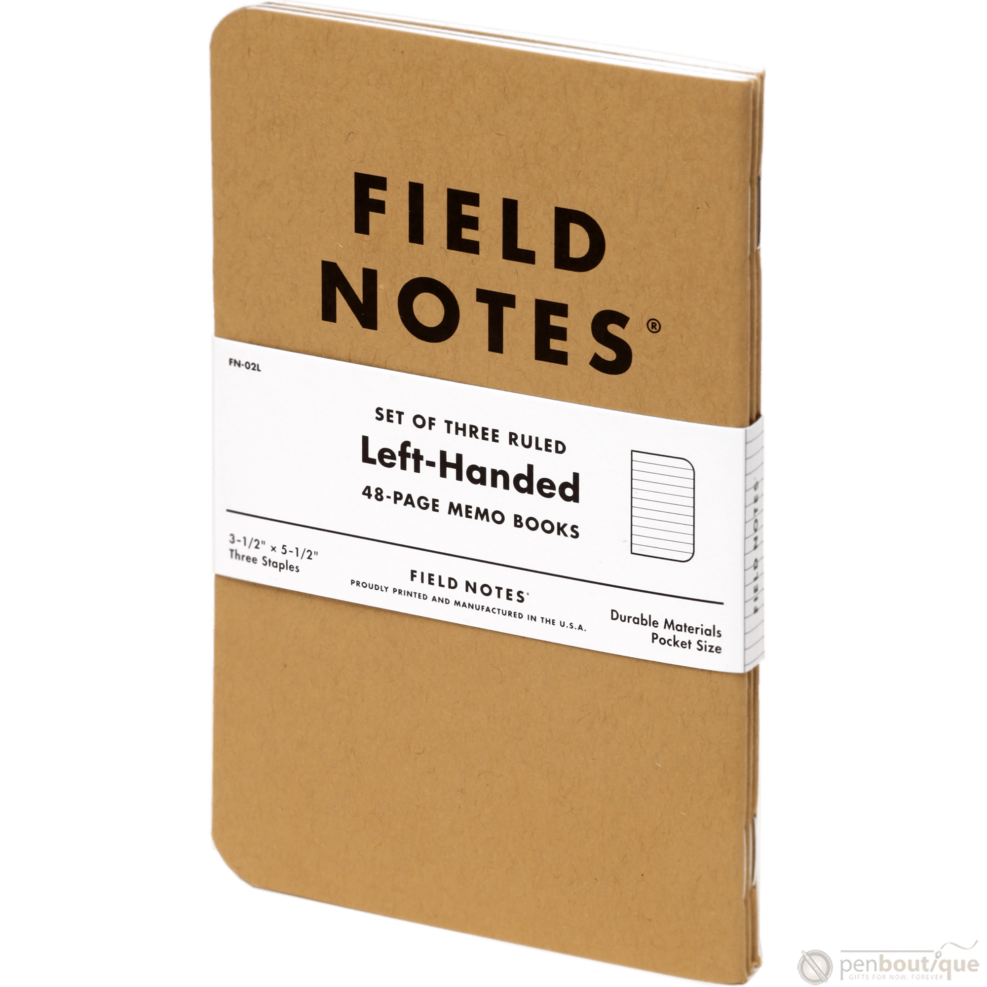 Field Notes Brand Original Ruled Lefthand 3-pack 3½" × 5½" - Pen Boutique Ltd
