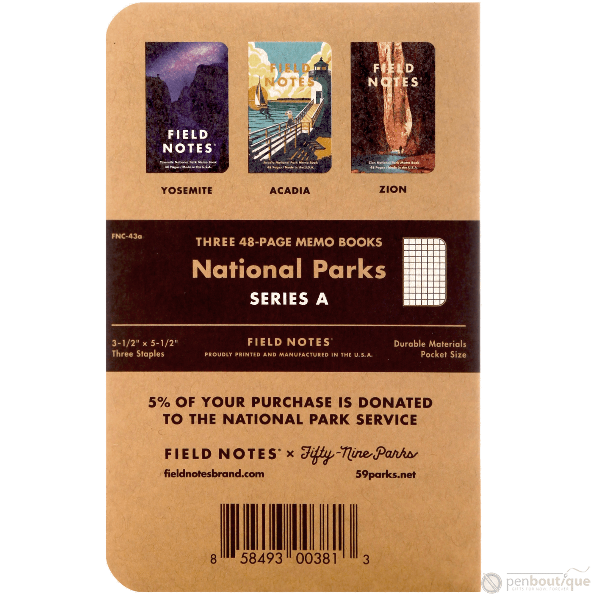 Field Notes Summer National Parks Edition 3-pack 3.5" x 5.5" - Pen Boutique Ltd
