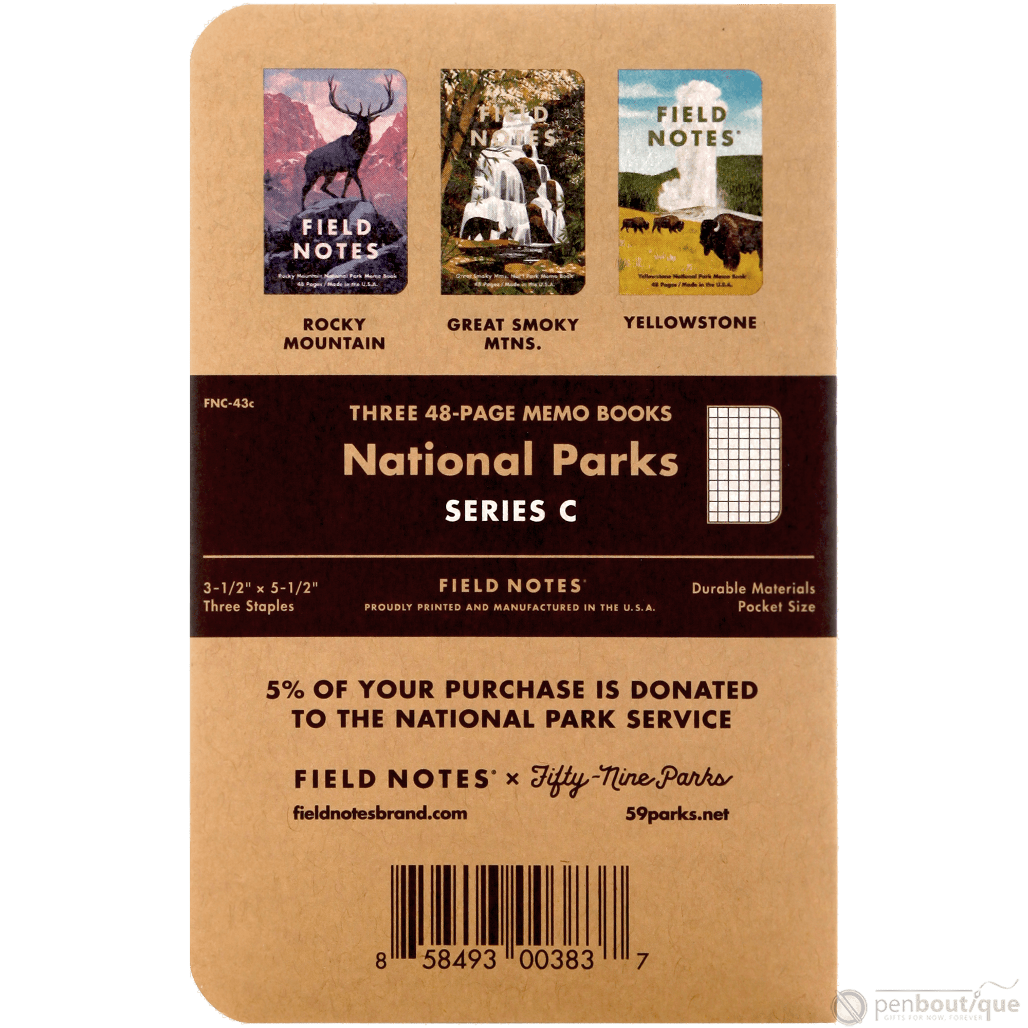 Field Notes Summer National Parks Edition 3-pack 3.5" x 5.5" - Pen Boutique Ltd