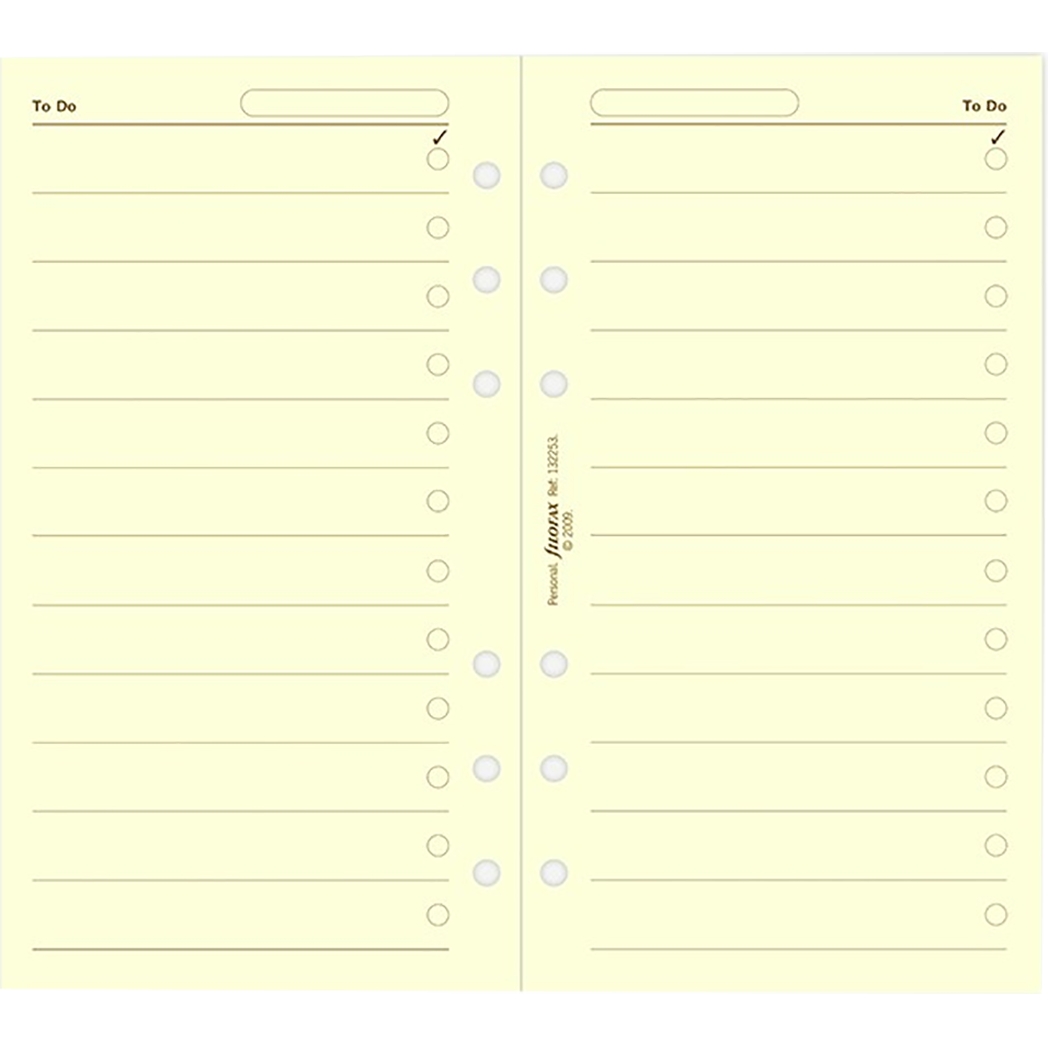 Filofax To Do Cotton Cream Personal Refill-Pen Boutique Ltd