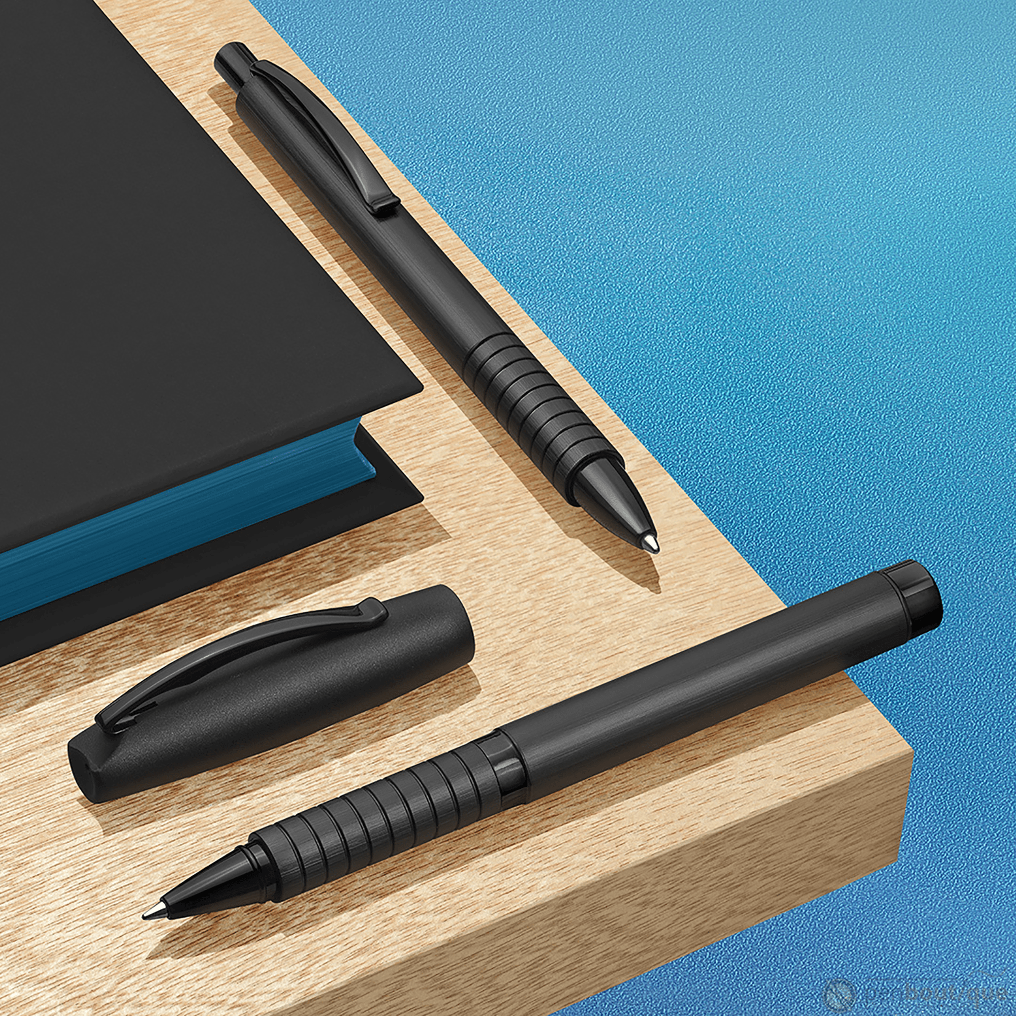 Faber-Castell Essentio Ballpoint Pen - Aluminum Black - Pen Boutique Ltd