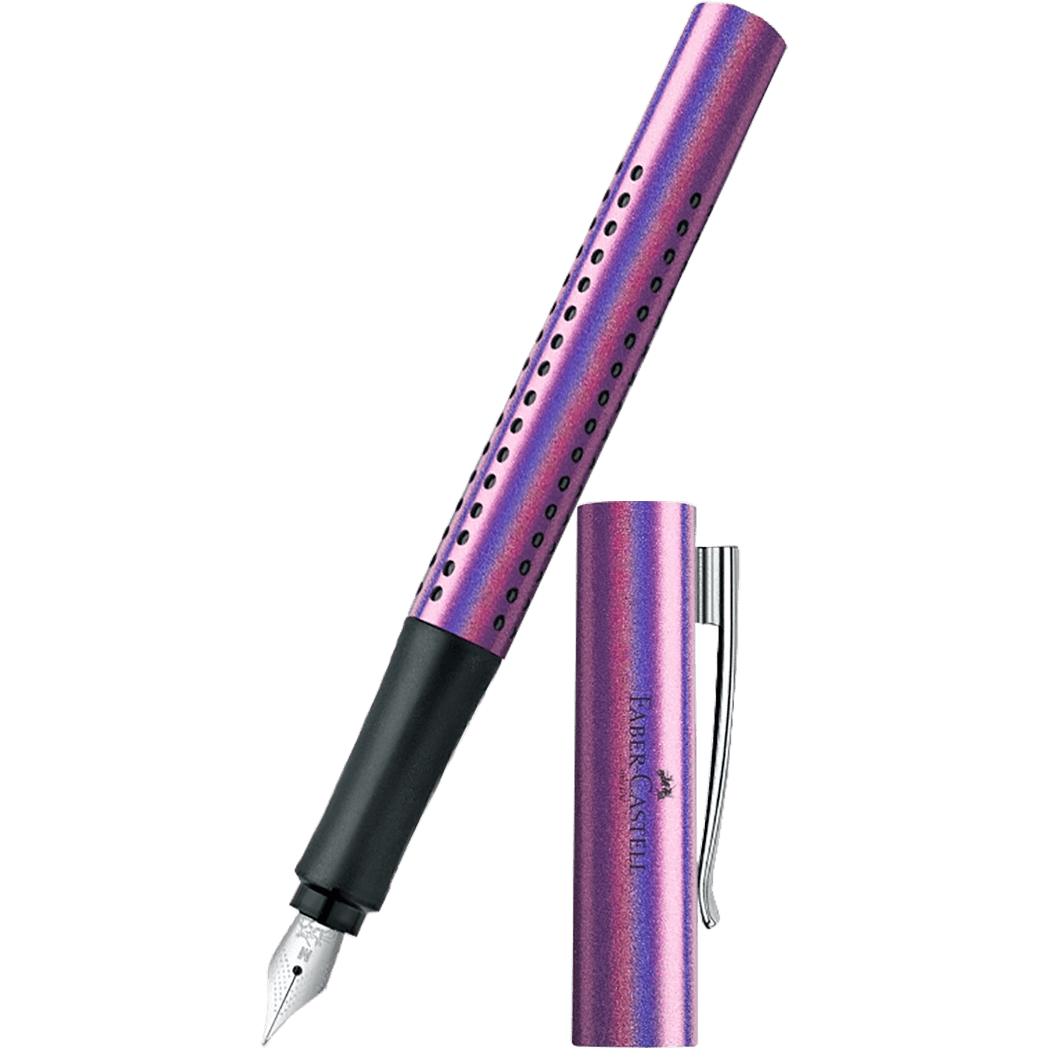 Faber - Castell Grip Fountain Pen - Glam Edition - Violet - Pen Boutique Ltd