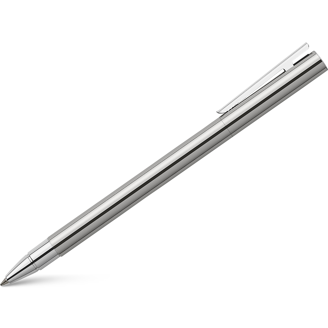 Faber Castell NEO Slim Rollerball Pen - Polished Stainless Steel-Pen Boutique Ltd