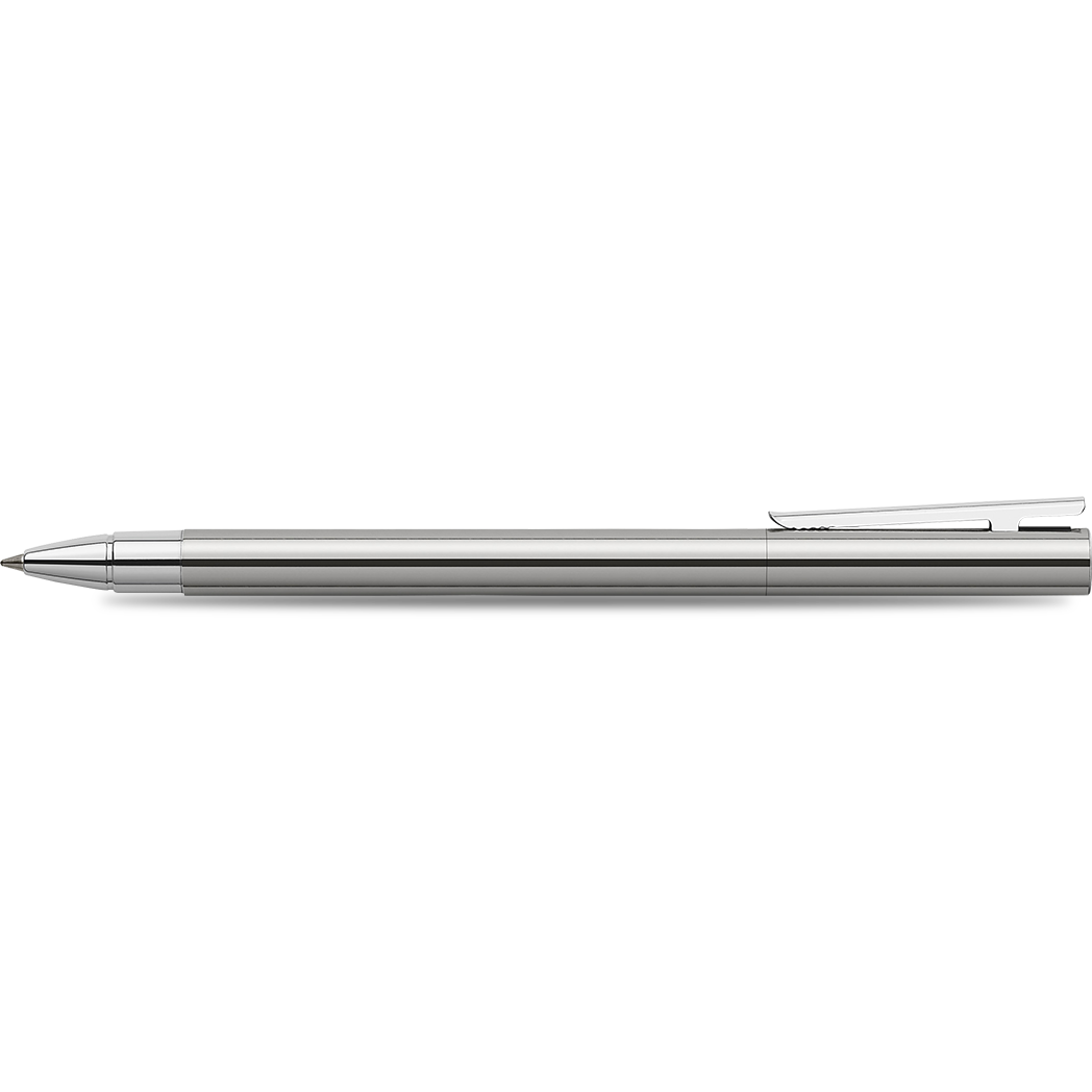 Faber Castell NEO Slim Rollerball Pen - Polished Stainless Steel-Pen Boutique Ltd