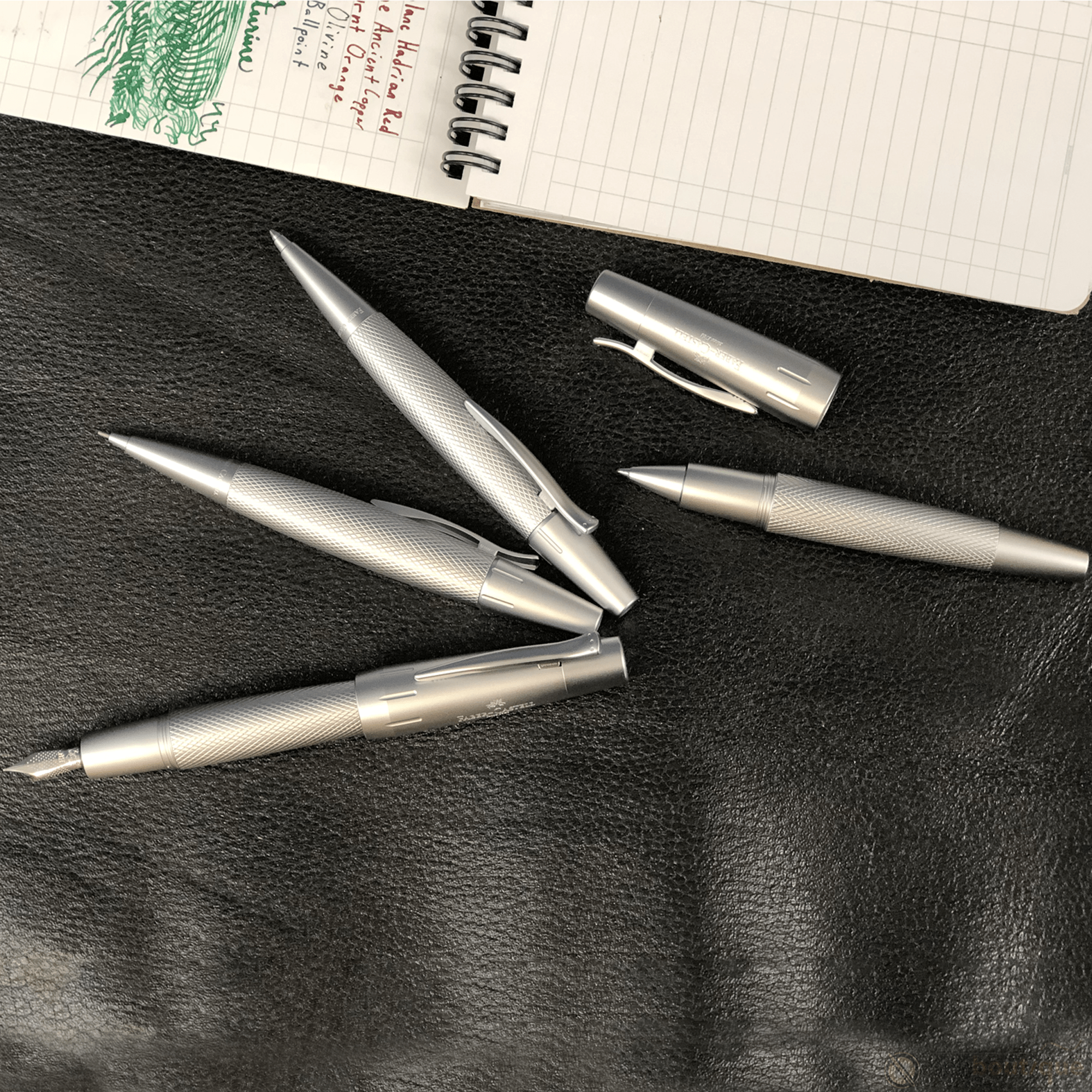 Faber-Castell Design E-Motion Rollerball Pen - Pure Silver - Pen Boutique Ltd
