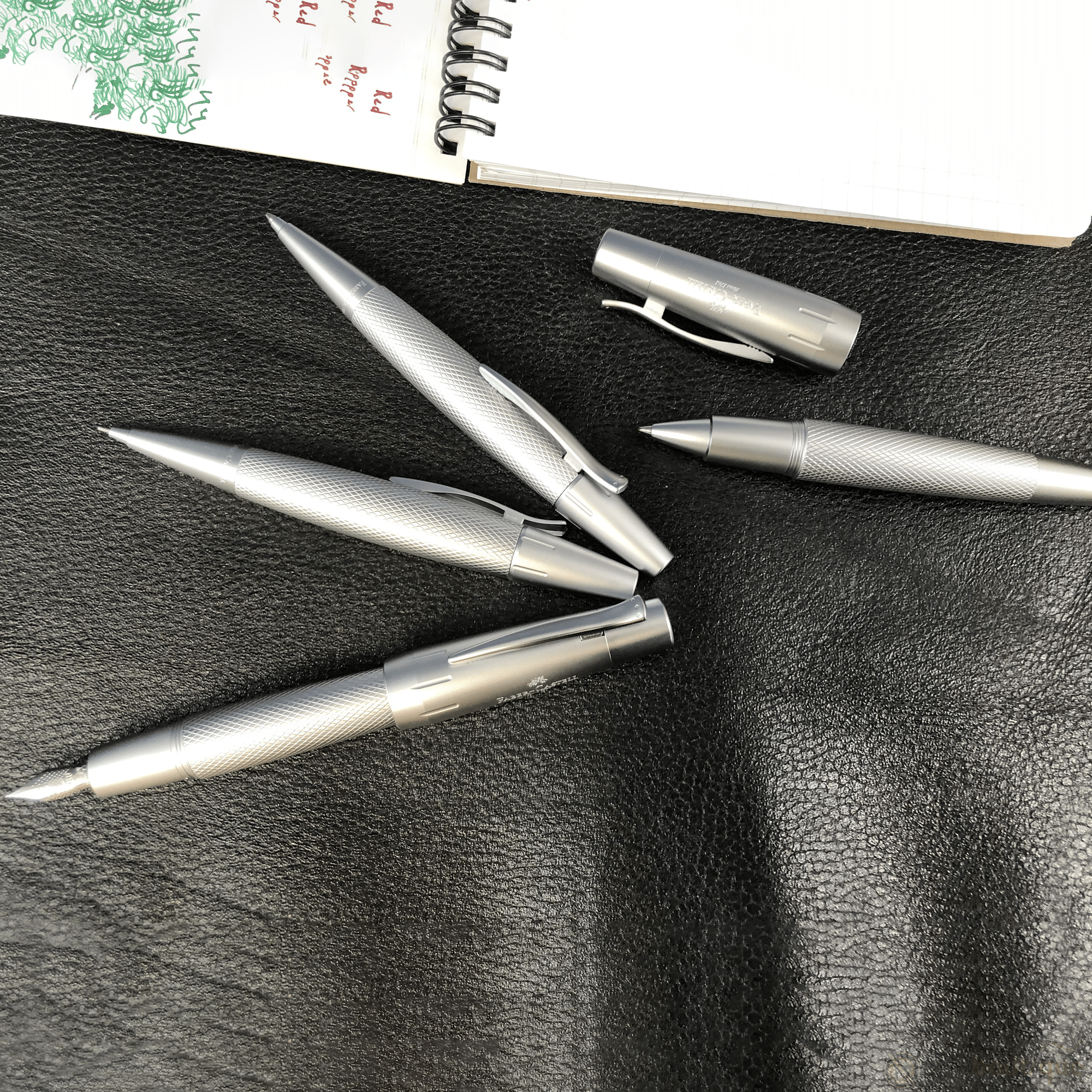 Faber-Castell Design E-Motion Rollerball Pen - Pure Silver - Pen Boutique Ltd