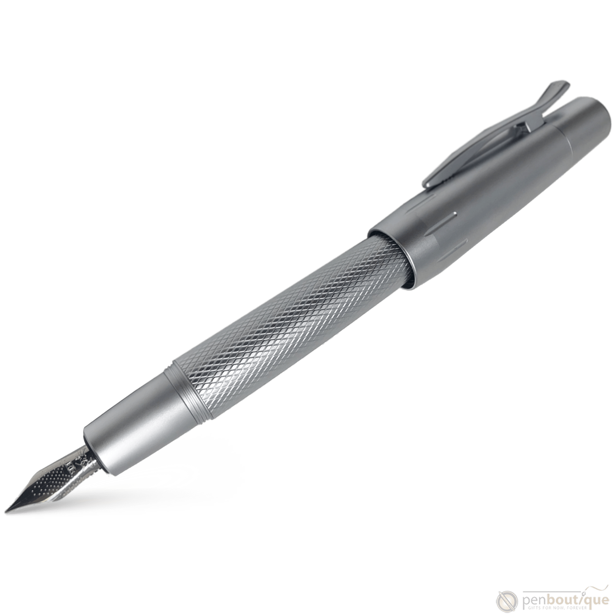 Faber-Castell Design E-Motion Fountain Pen - Pure Silver - Pen Boutique Ltd