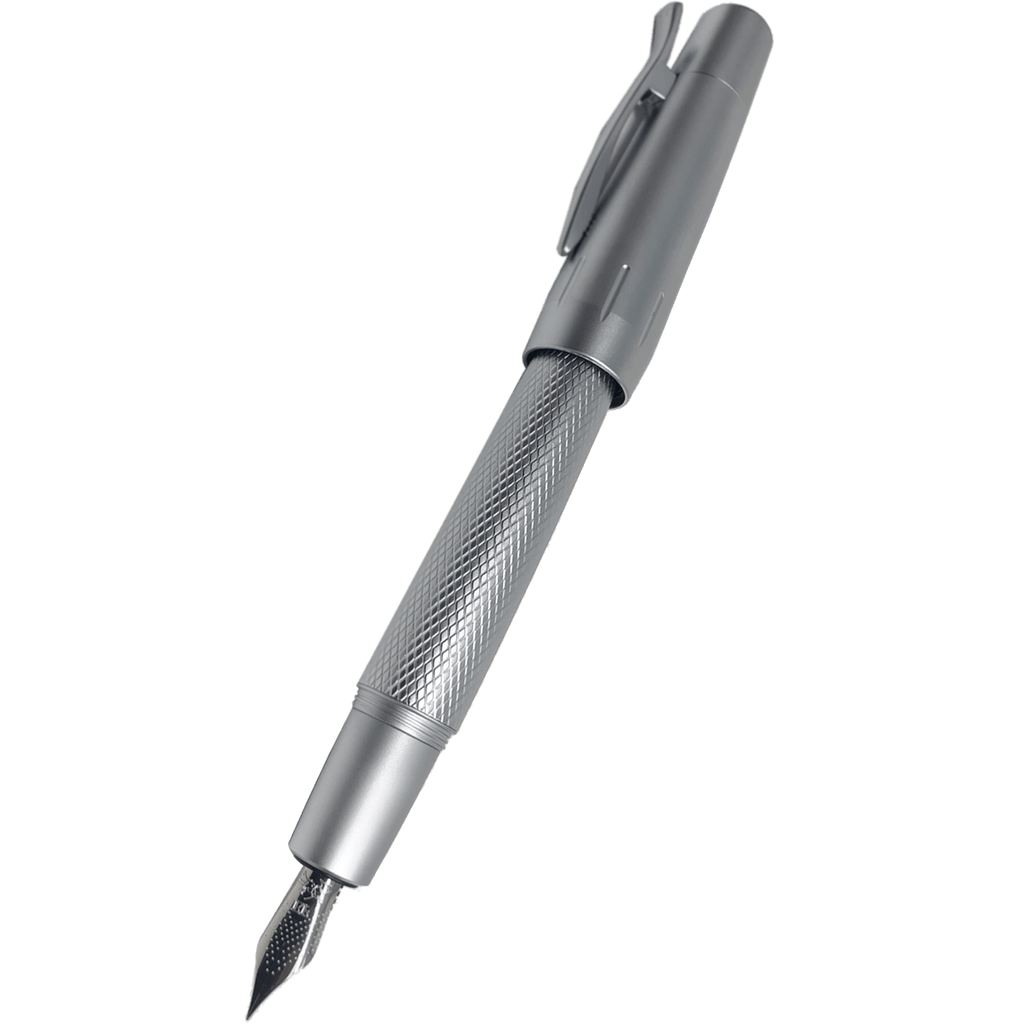 Faber-Castell Design E-Motion Fountain Pen - Pure Silver - Pen Boutique Ltd