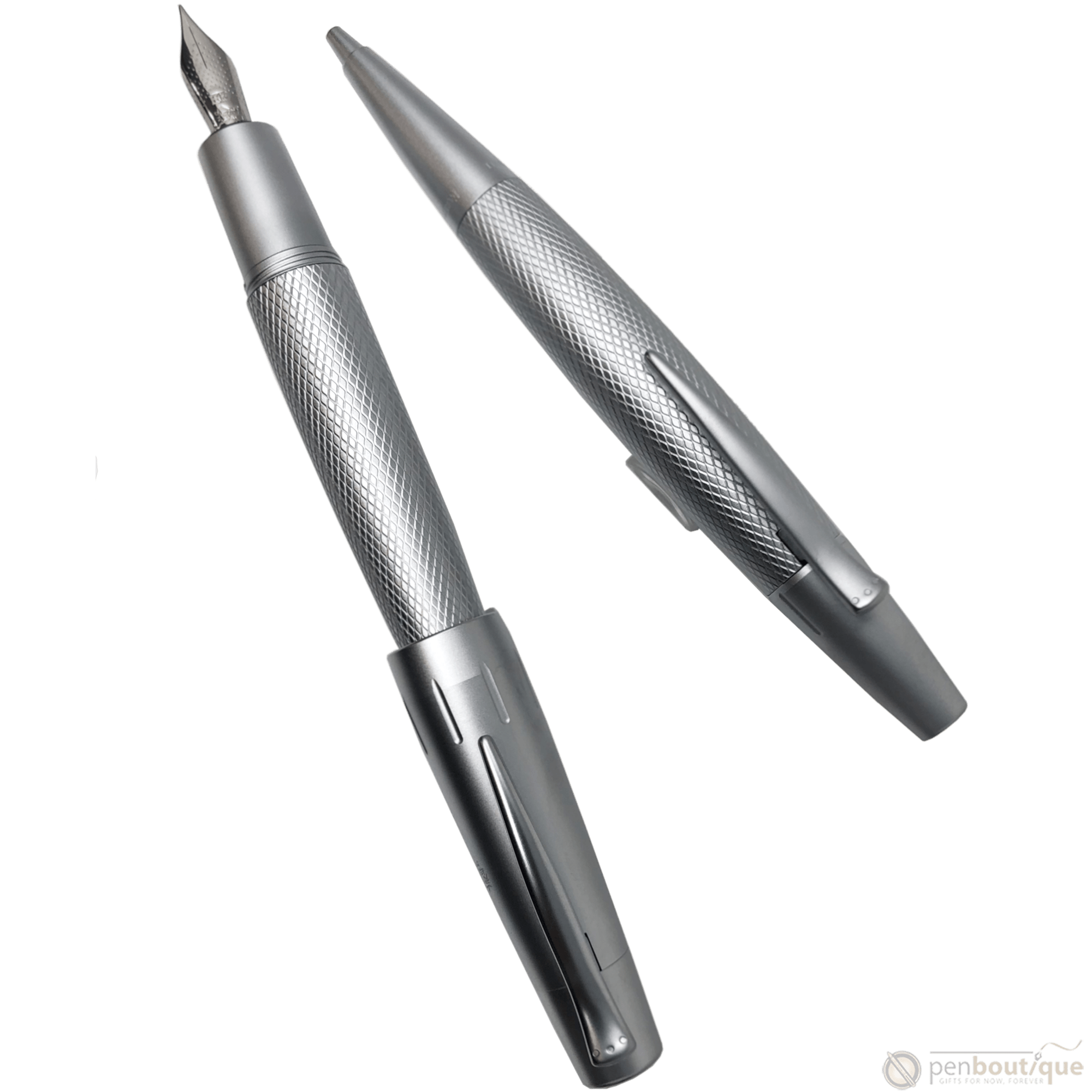 Faber-Castell Design E-Motion Fountain Pen - Pure Silver - Pen Boutique Ltd