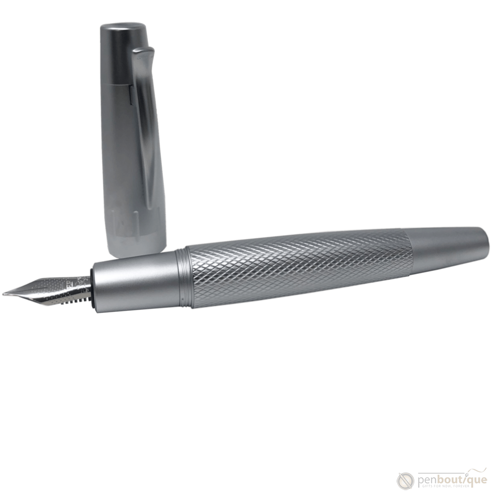 Faber-Castell Design E-Motion Fountain Pen - Pure Silver - Pen Boutique Ltd