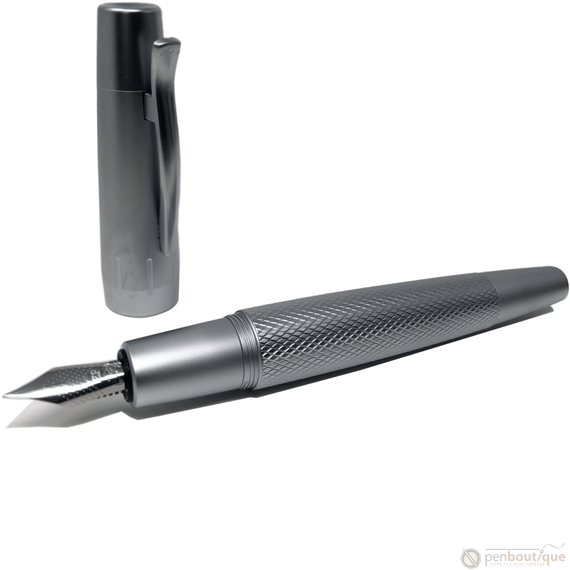 Faber-Castell Design E-Motion Fountain Pen - Pure Silver - Pen Boutique Ltd