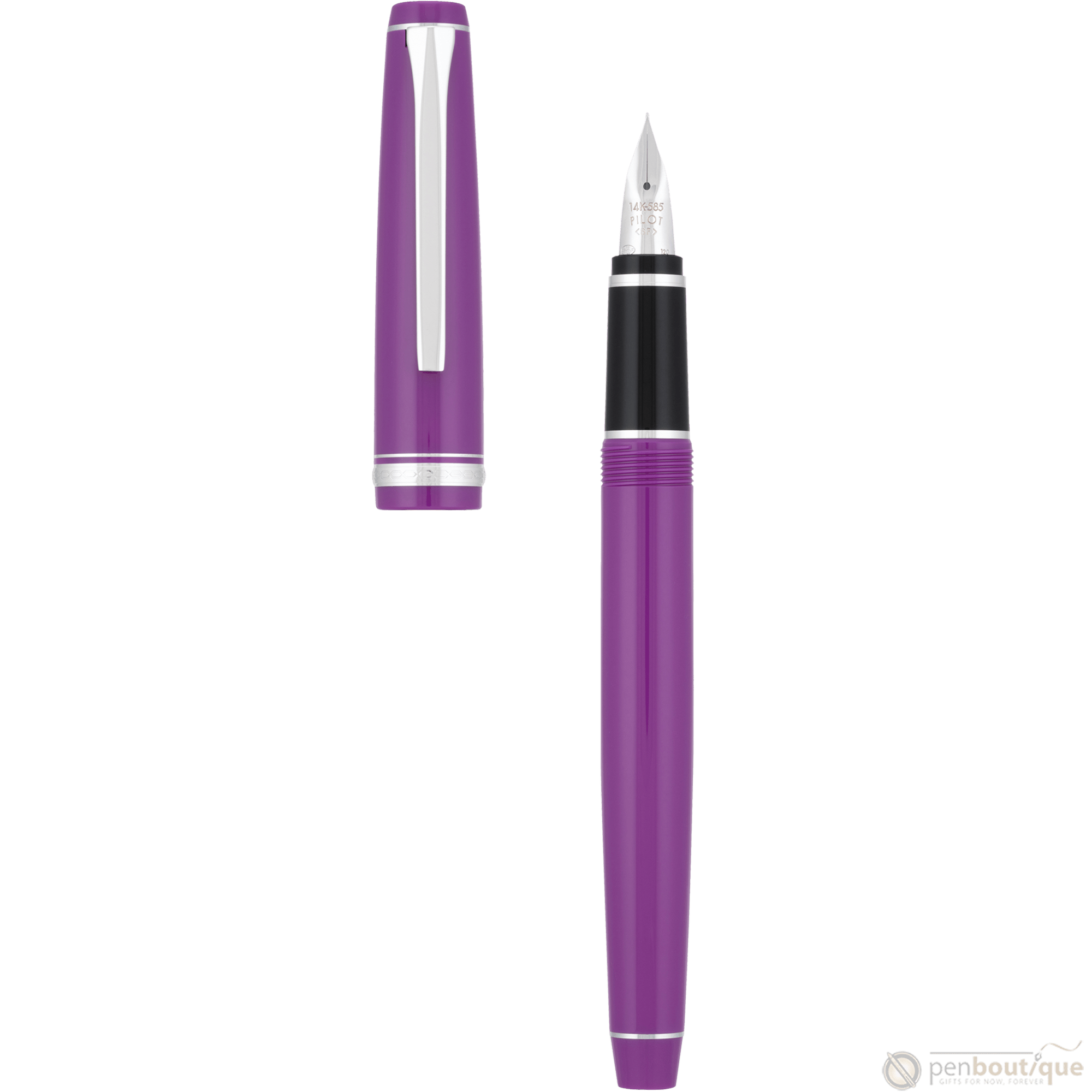 Pilot Falcon Fountain Pen - Plum Purple - Rhodium Trim - Pen Boutique Ltd