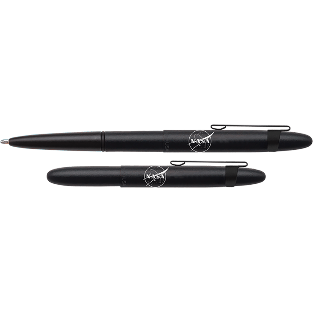 Fisher Space with Clip Bullet Ballpoint Pen - NASA Matte Black - Pen Boutique Ltd