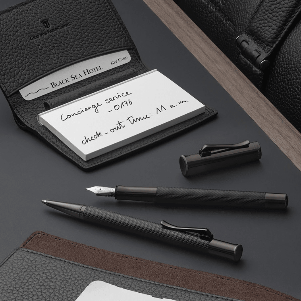 Graf Von Faber - Castell Guilloche Ballpoint Pen - Black Edition - Pen Boutique Ltd