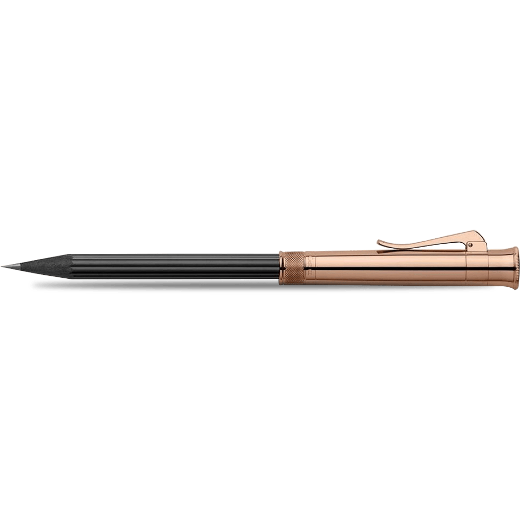 Graf Von Faber - Castell Perfect Pencil - Black - Rose Gold Trim - Pen Boutique Ltd