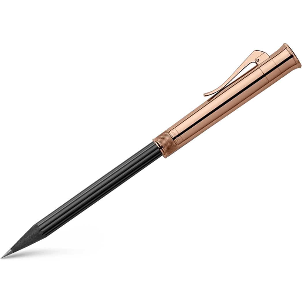 Graf Von Faber - Castell Perfect Pencil - Black - Rose Gold Trim - Pen Boutique Ltd