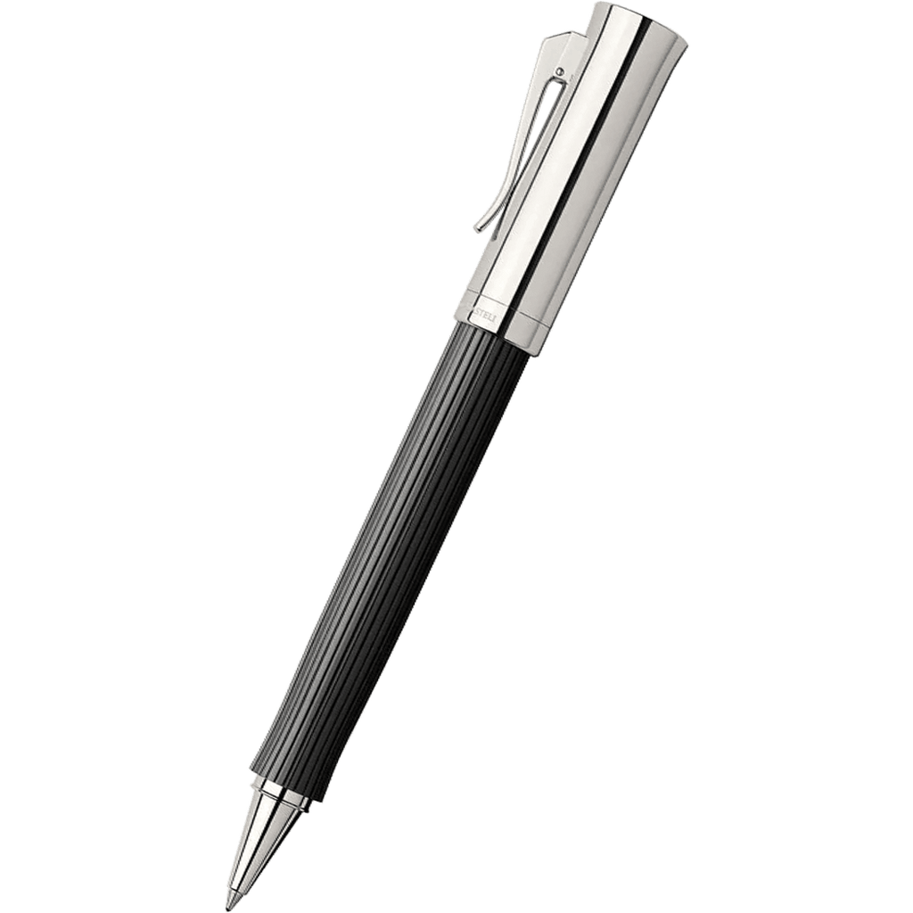 Graf Von Faber - Castell Intuition Rollerball pen - Platino Fluted Black - Pen Boutique Ltd